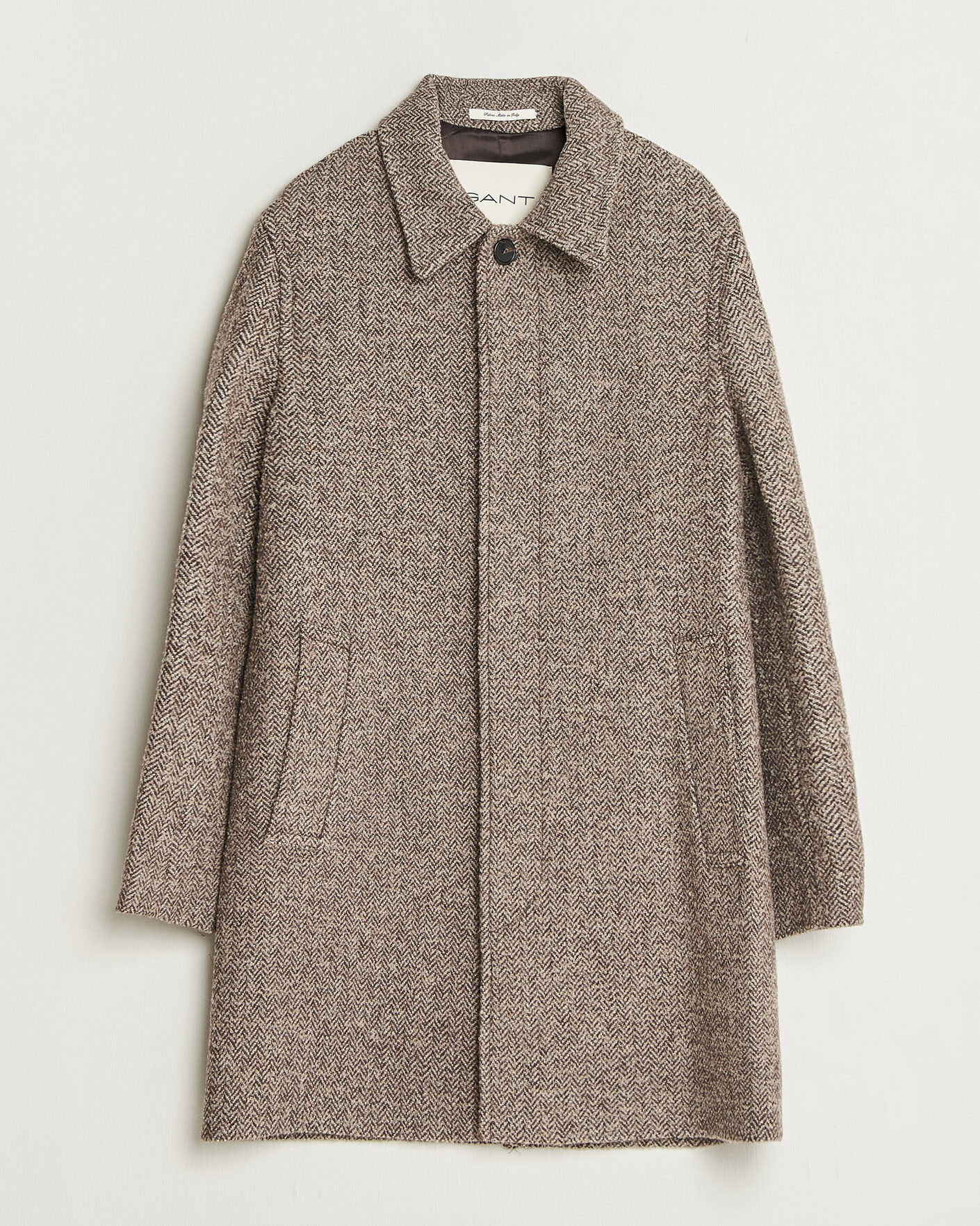 Uomini | Giacche | Gant | Wool Car Coat Mist Taupe
