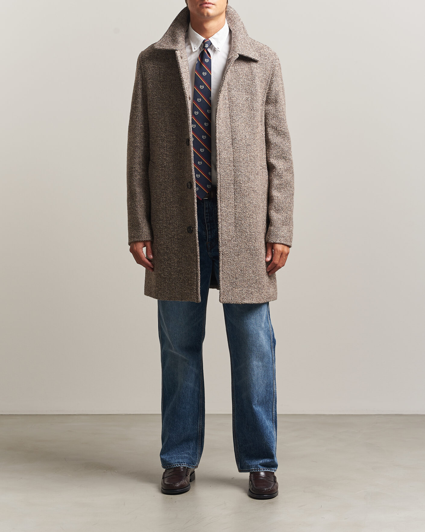 Uomini | Giacche | Gant | Wool Car Coat Mist Taupe