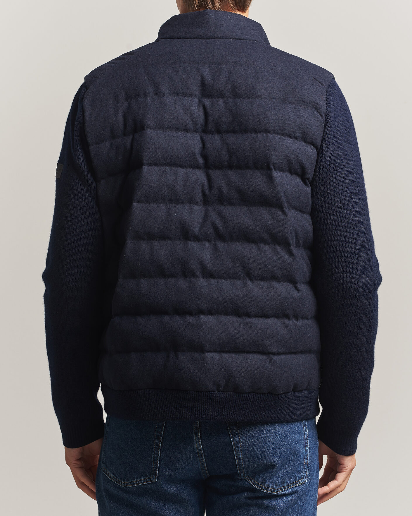 Uomini | Giacche | Gant | Padded Hybrid Flannel Jacket Evening Blue