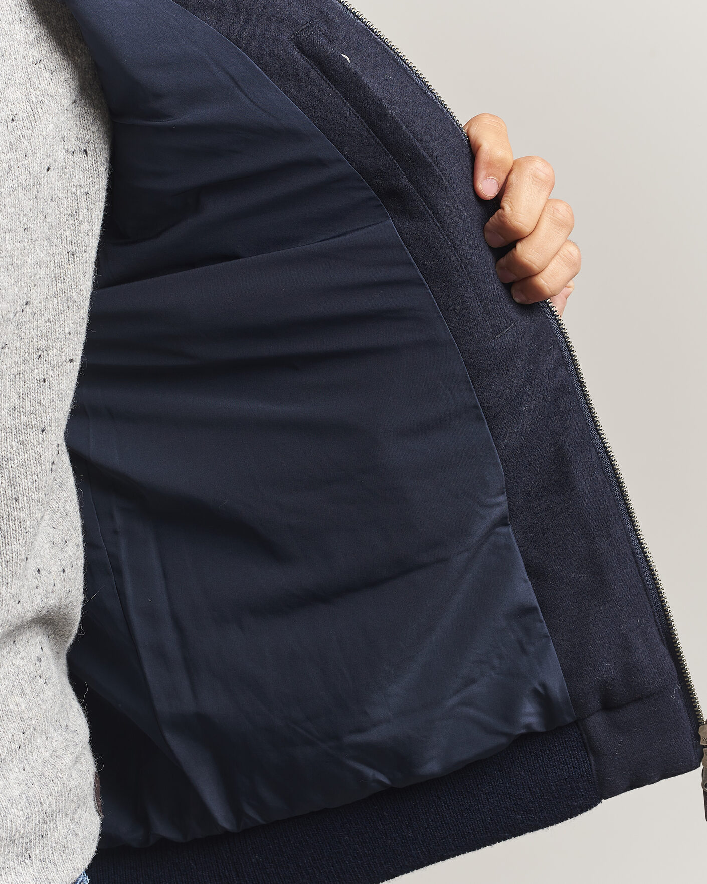 Uomini | Giacche | Gant | Padded Hybrid Flannel Jacket Evening Blue