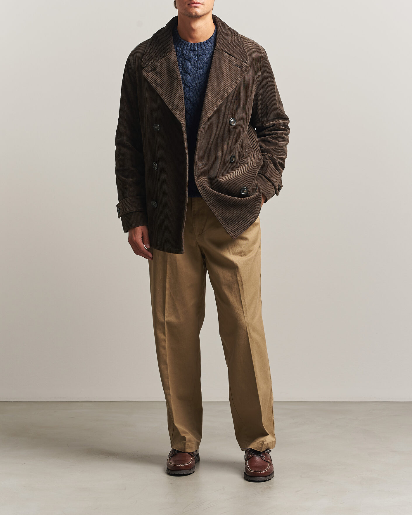 Uomini | Giacche | Gant | Corduroy Peacoat Black Brown