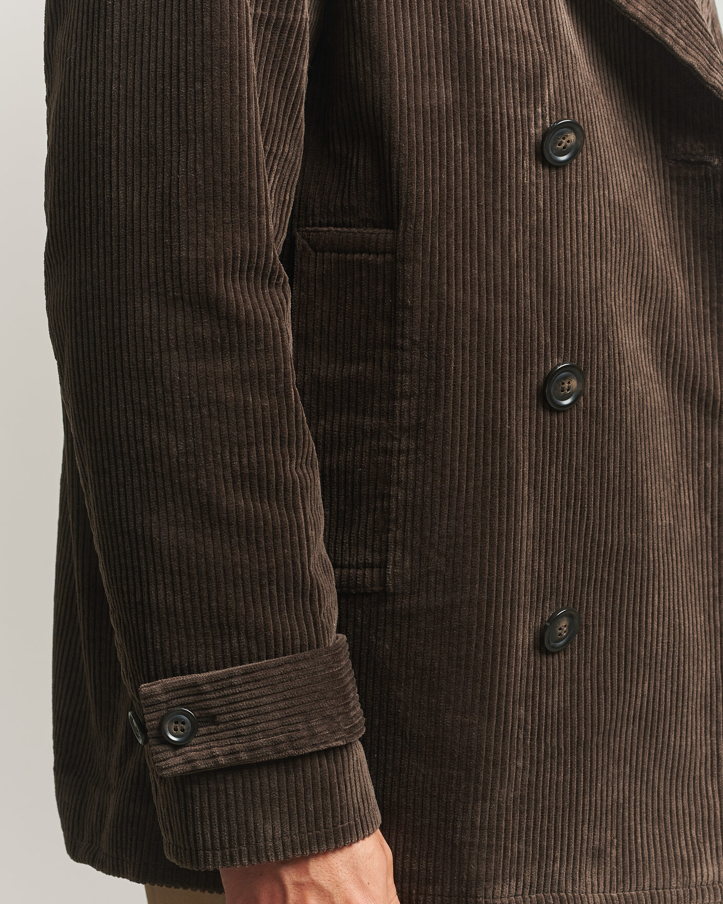 Uomini | Giacche | Gant | Corduroy Peacoat Black Brown