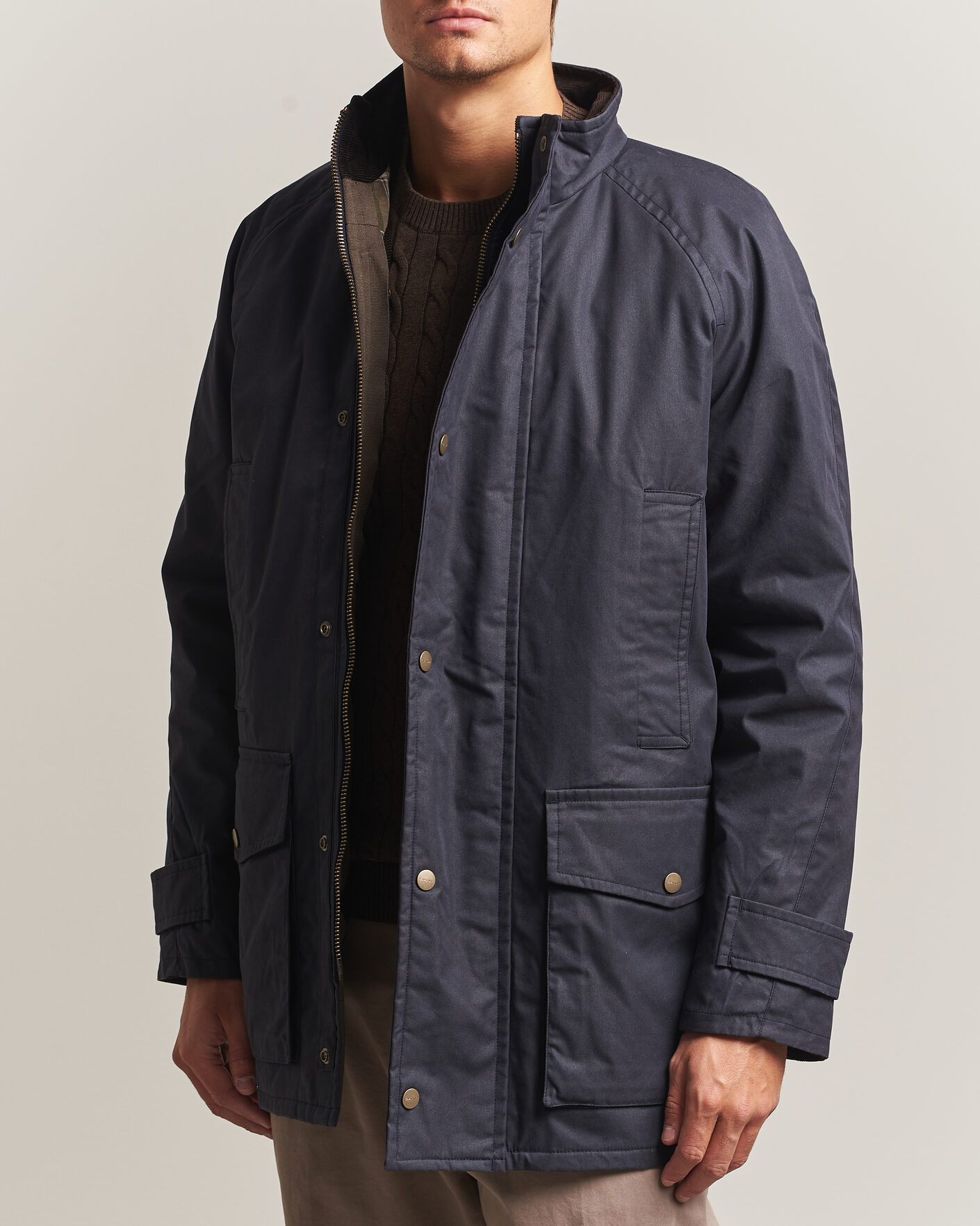 Uomini | Giacche | Gant | Waxed Double Decker Jacket Evening Blue