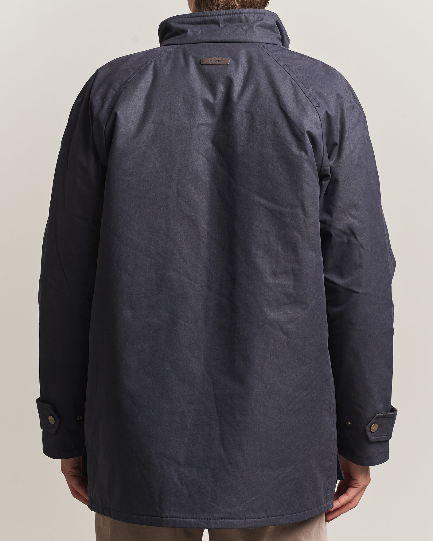 Uomini | Giacche | Gant | Waxed Double Decker Jacket Evening Blue