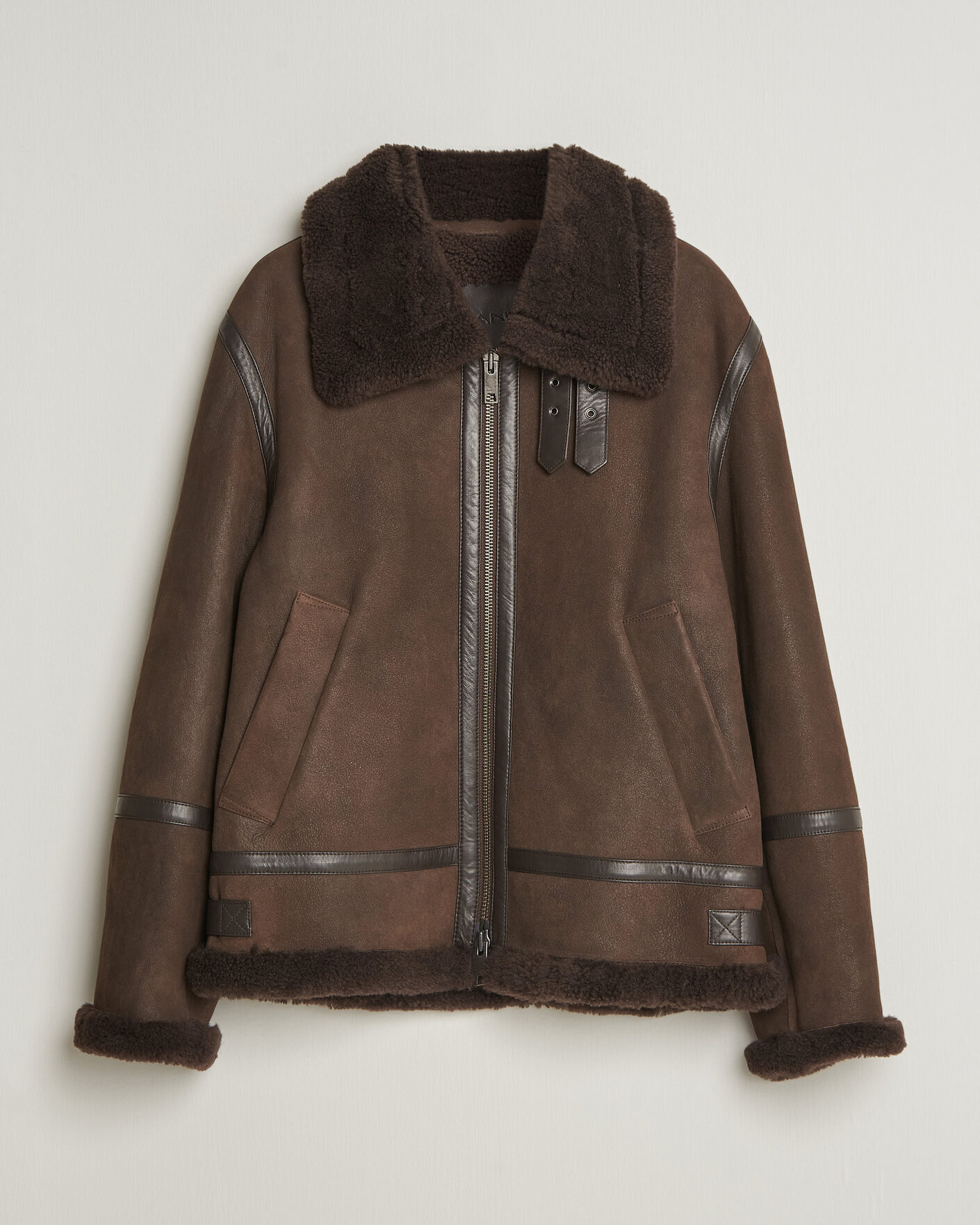 Uomini | Giacche | Gant | Classic Shearling Jacket Black Brown