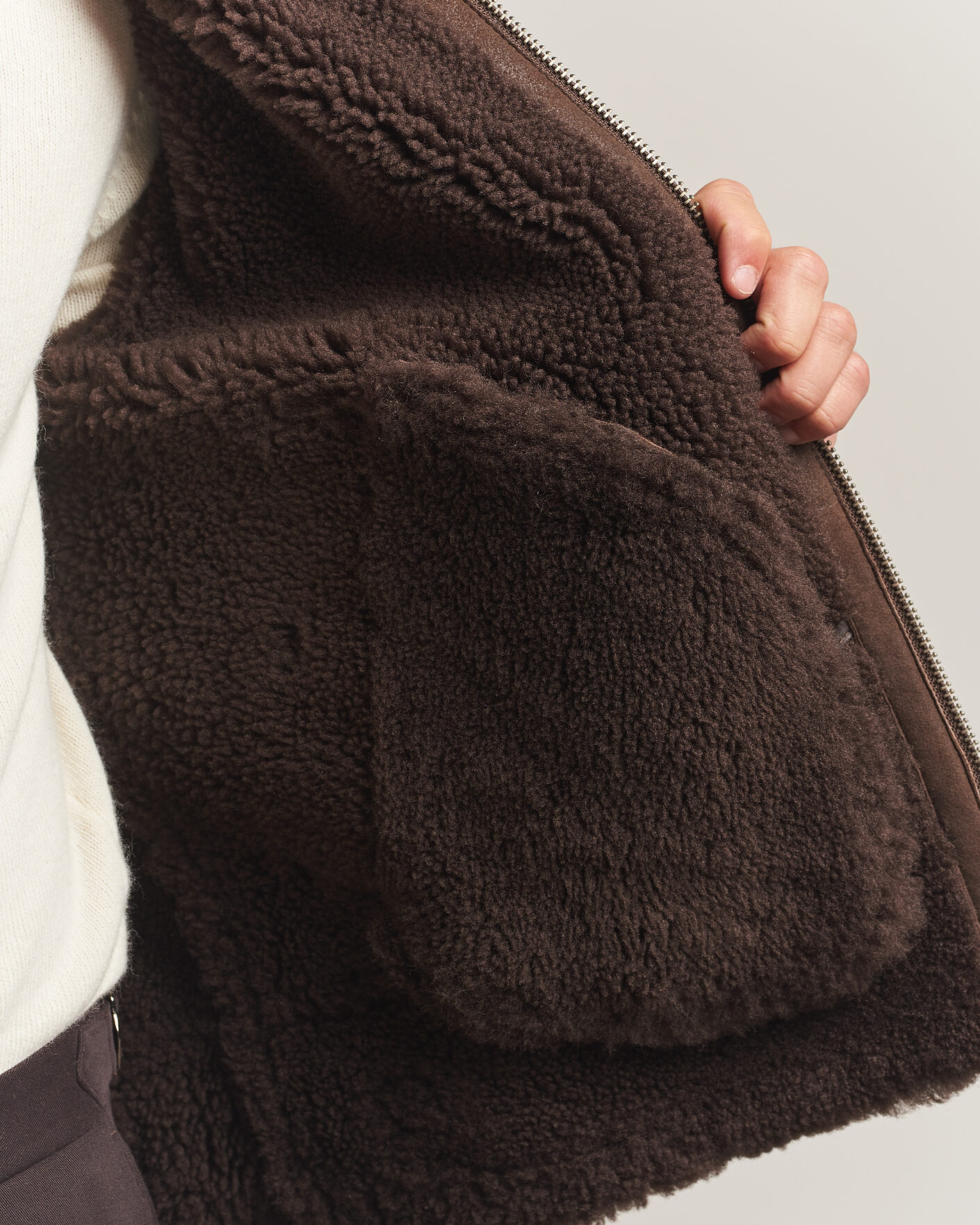 Uomini | Giacche | Gant | Classic Shearling Jacket Black Brown
