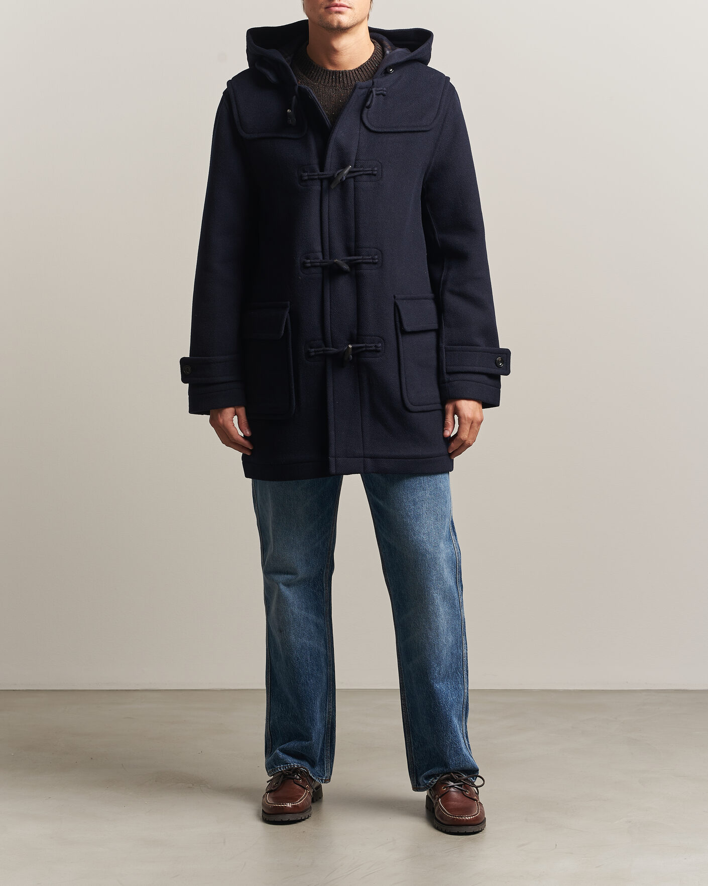 Uomini | Giacche | Gant | Classic Wool Duffle Coat Evening Blue