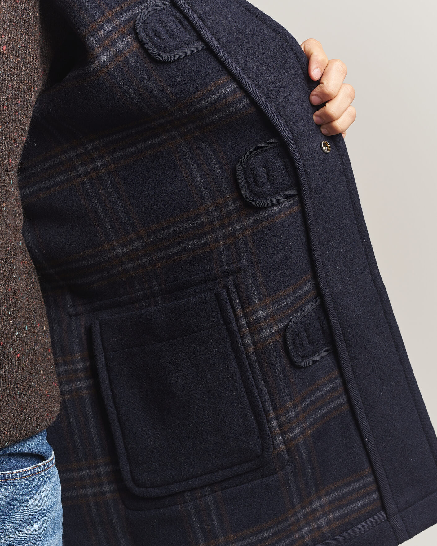 Uomini | Giacche | Gant | Classic Wool Duffle Coat Evening Blue
