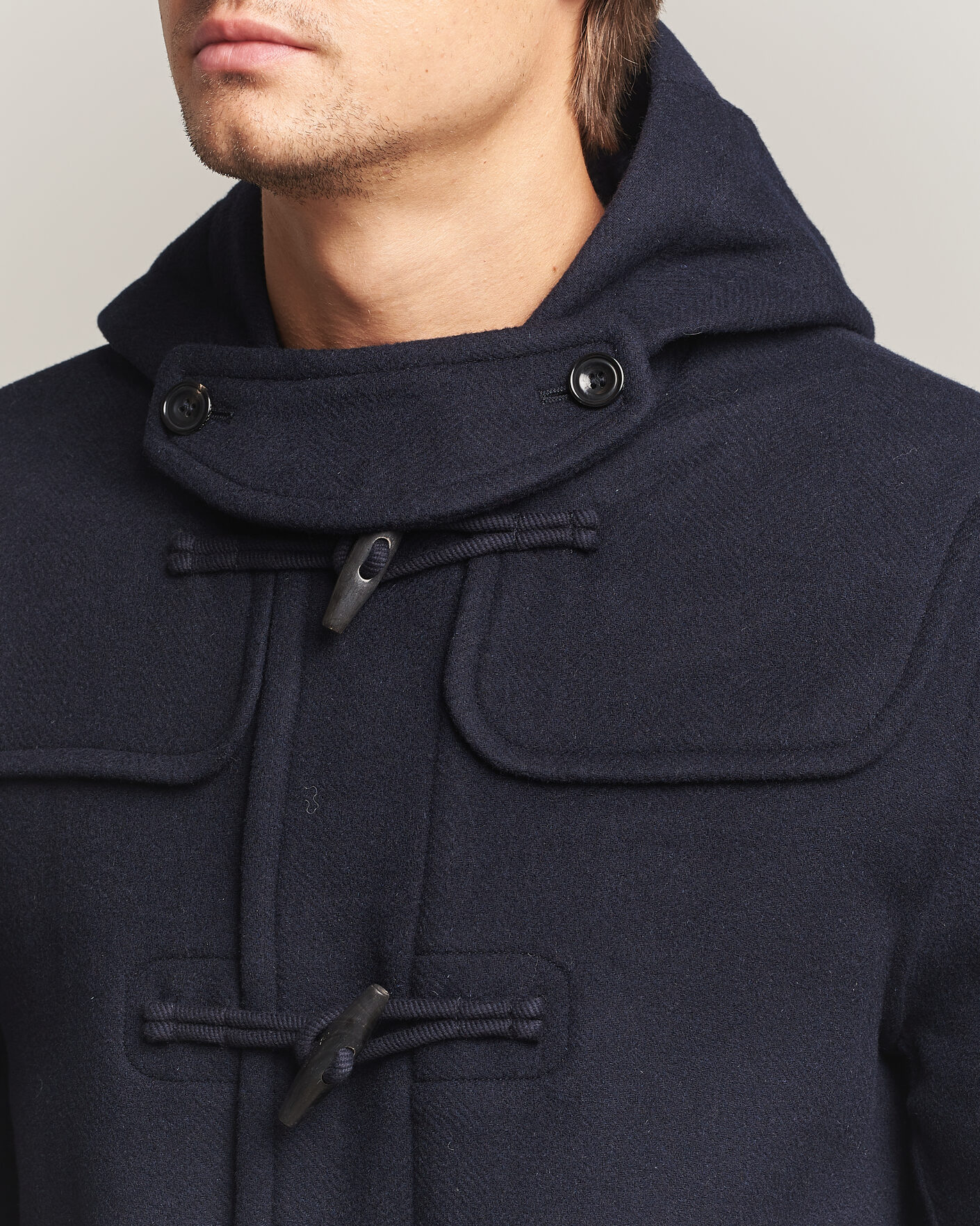 Uomini | Giacche | Gant | Classic Wool Duffle Coat Evening Blue