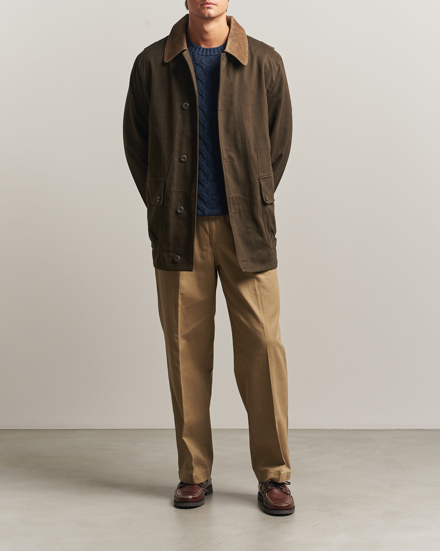Uomini | Giacche | Gant | Moleskin Decker Jacket Dark Moss Green