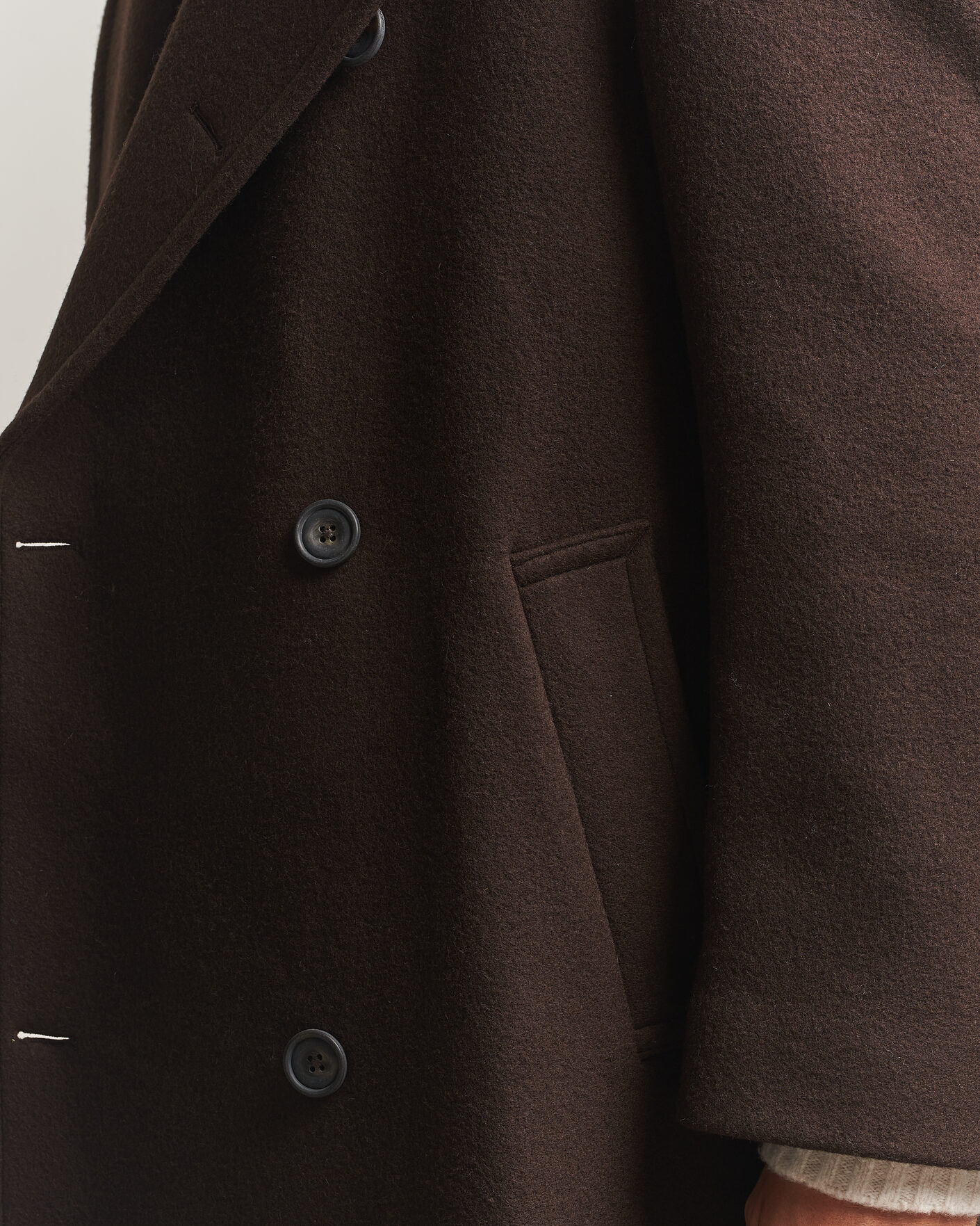 Uomini | Giacche | Gant | Wool Double Breasted Belted Coat Black Brown