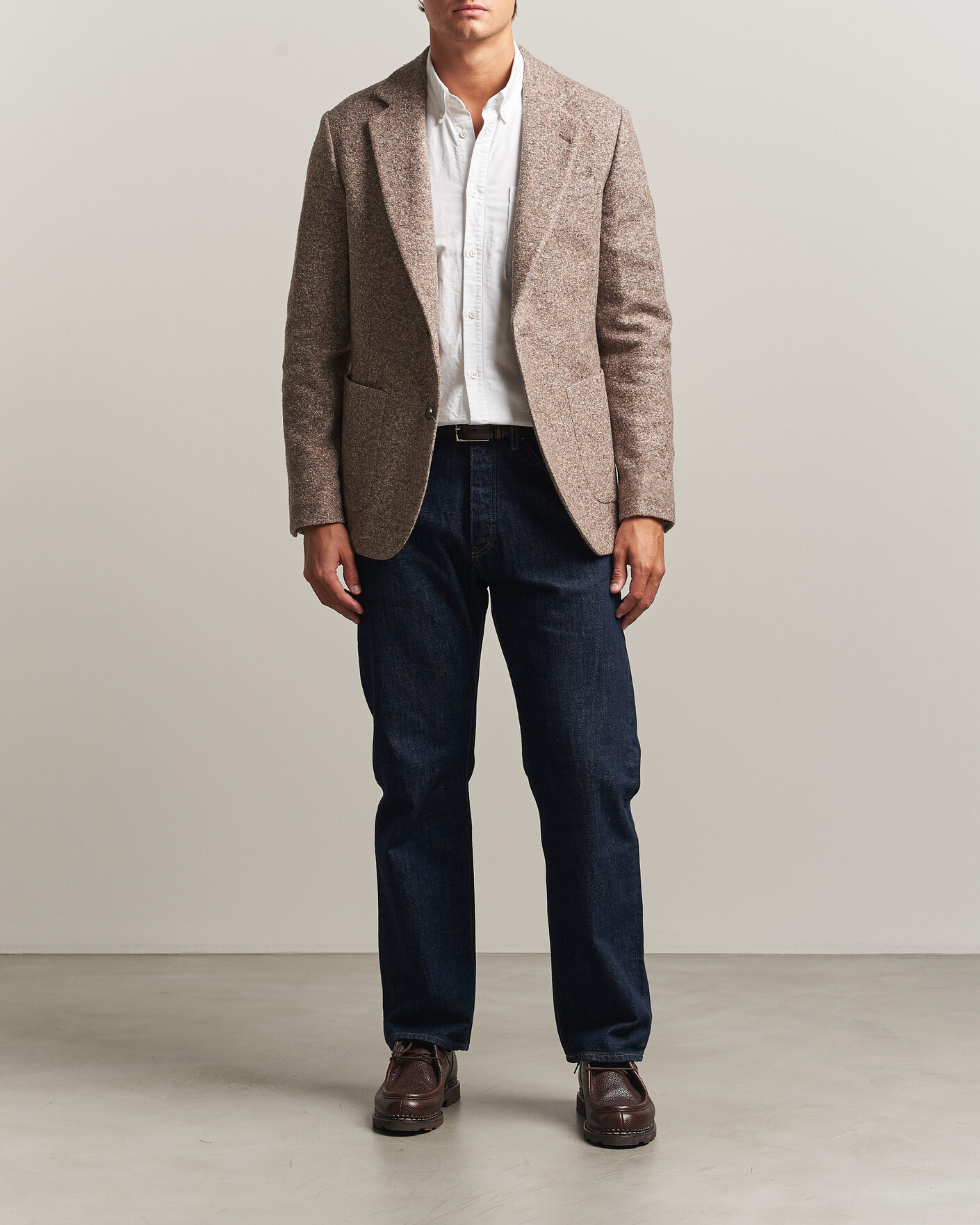 Uomini | Blazers | Gant | Wool/Silk Jersey Blazer Clay Beige