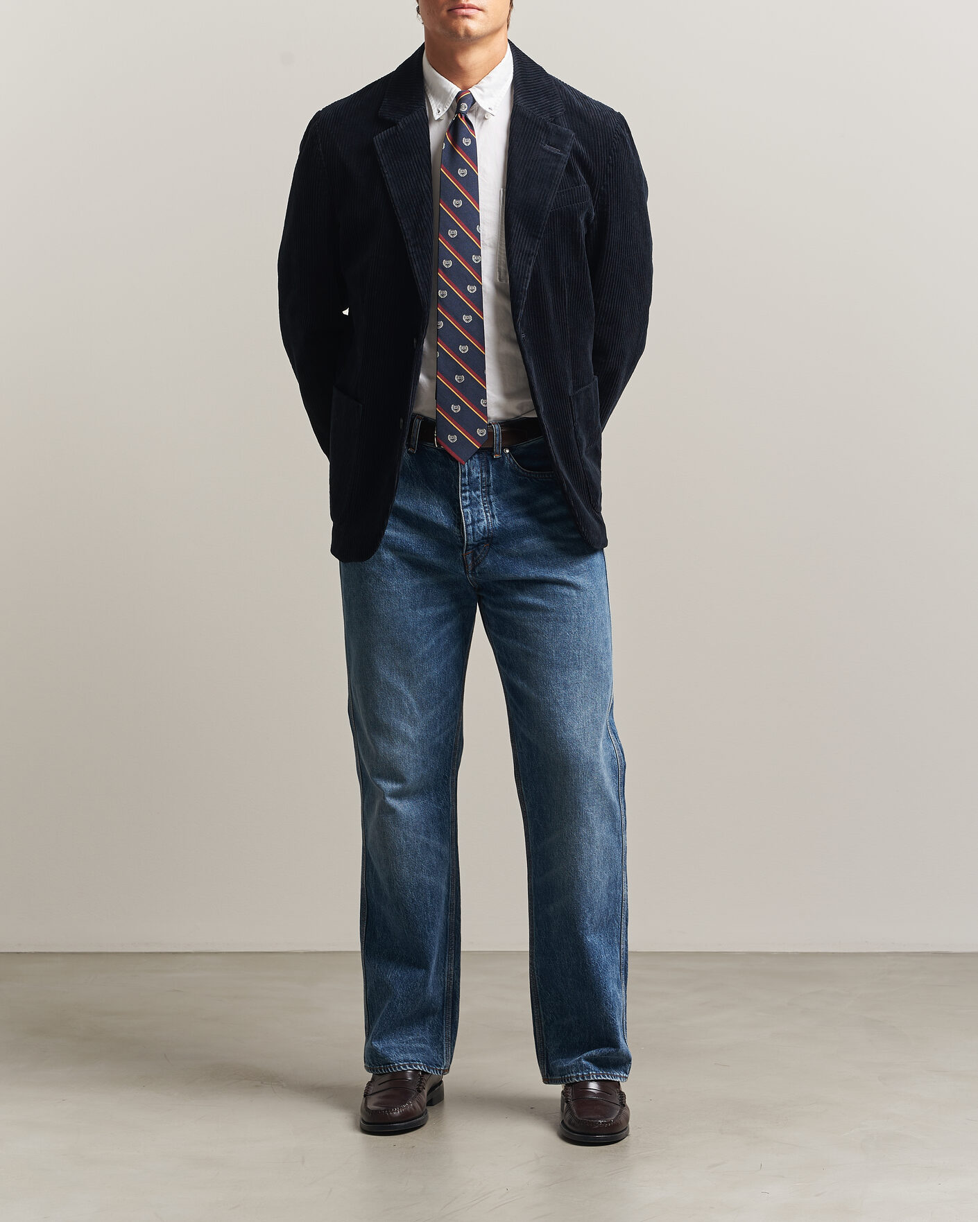 Uomini | Blazers | Gant | Corduroy Blazer Evening Blue