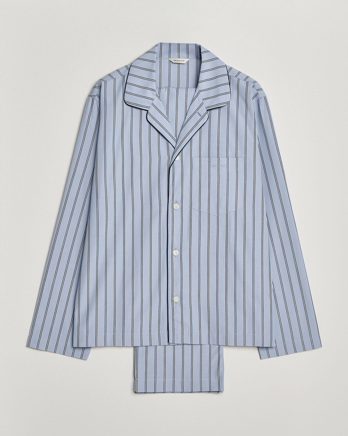 Uomini | Accappatoi & Pigiami | Gant | Poplin Striped Pyjama Set Light Blue