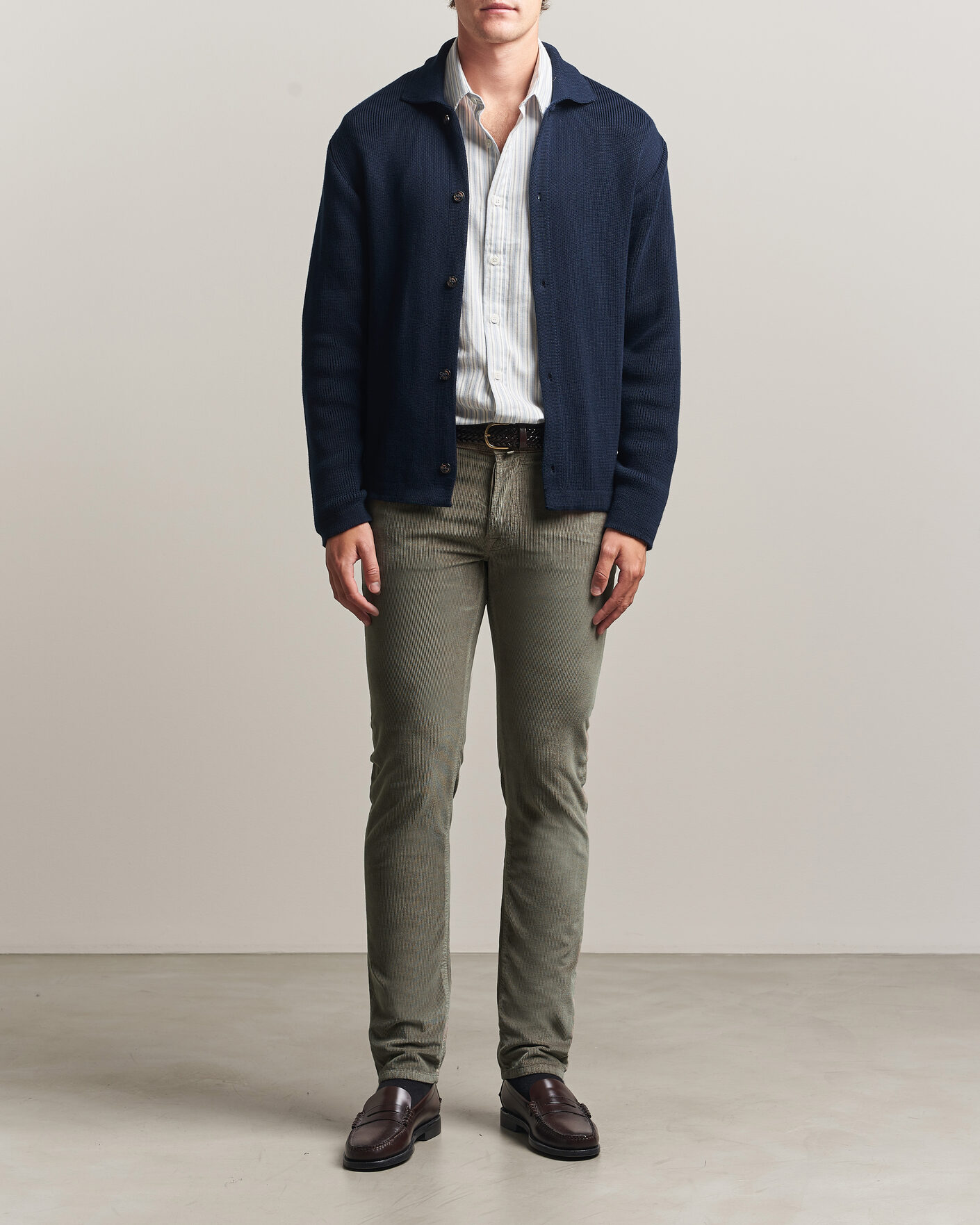 Uomini | Pantaloni | Jacob Cohën | Bard 5-Pocket Medium Corduroy Trousers Taupe