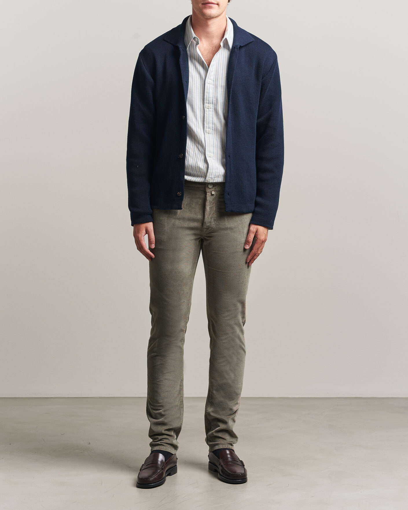 Uomini | Pantaloni | Jacob Cohën | Bard 5-Pocket Medium Corduroy Trousers Taupe
