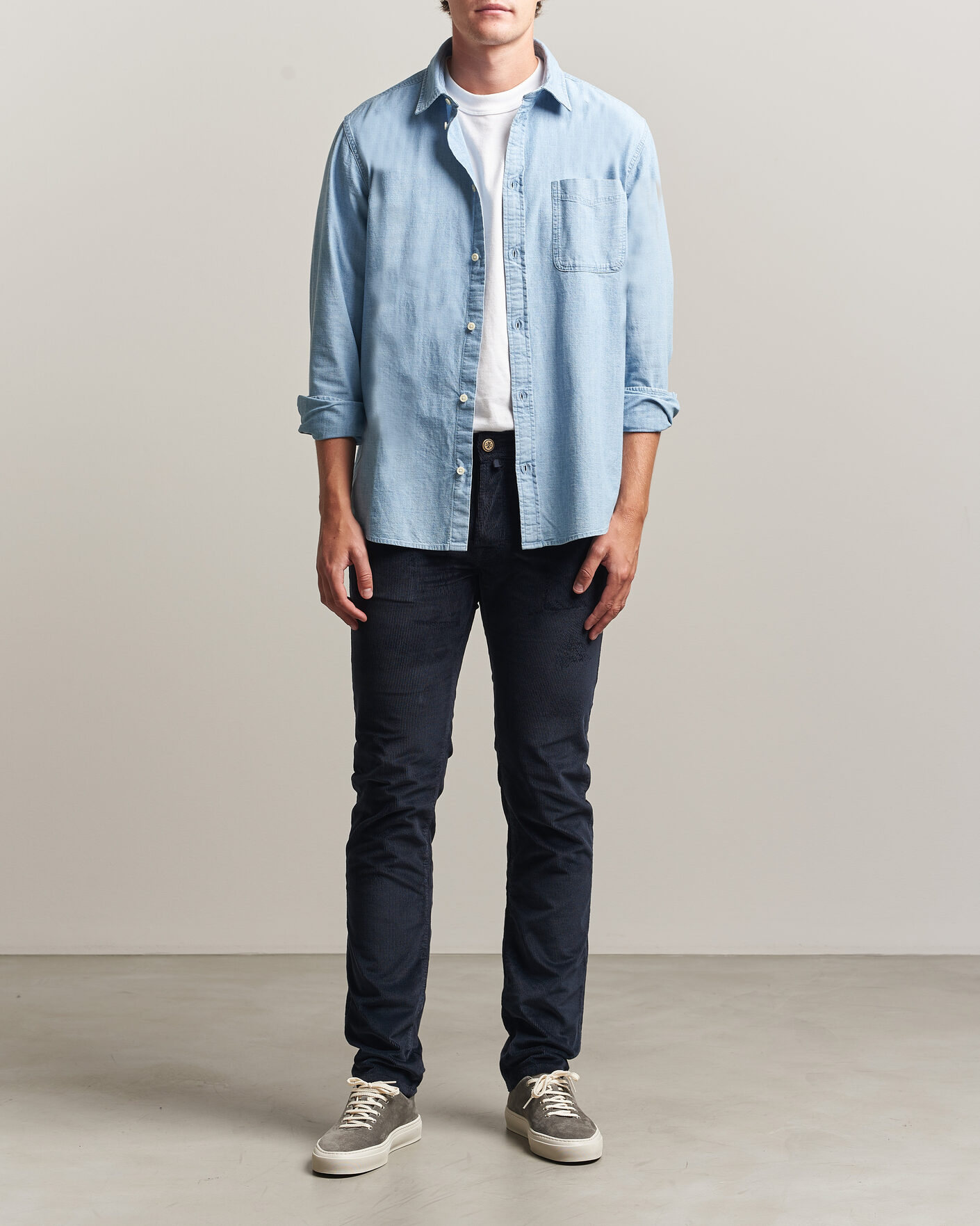 Uomini | Pantaloni | Jacob Cohën | Bard 5-Pocket Medium Corduroy Trousers Navy