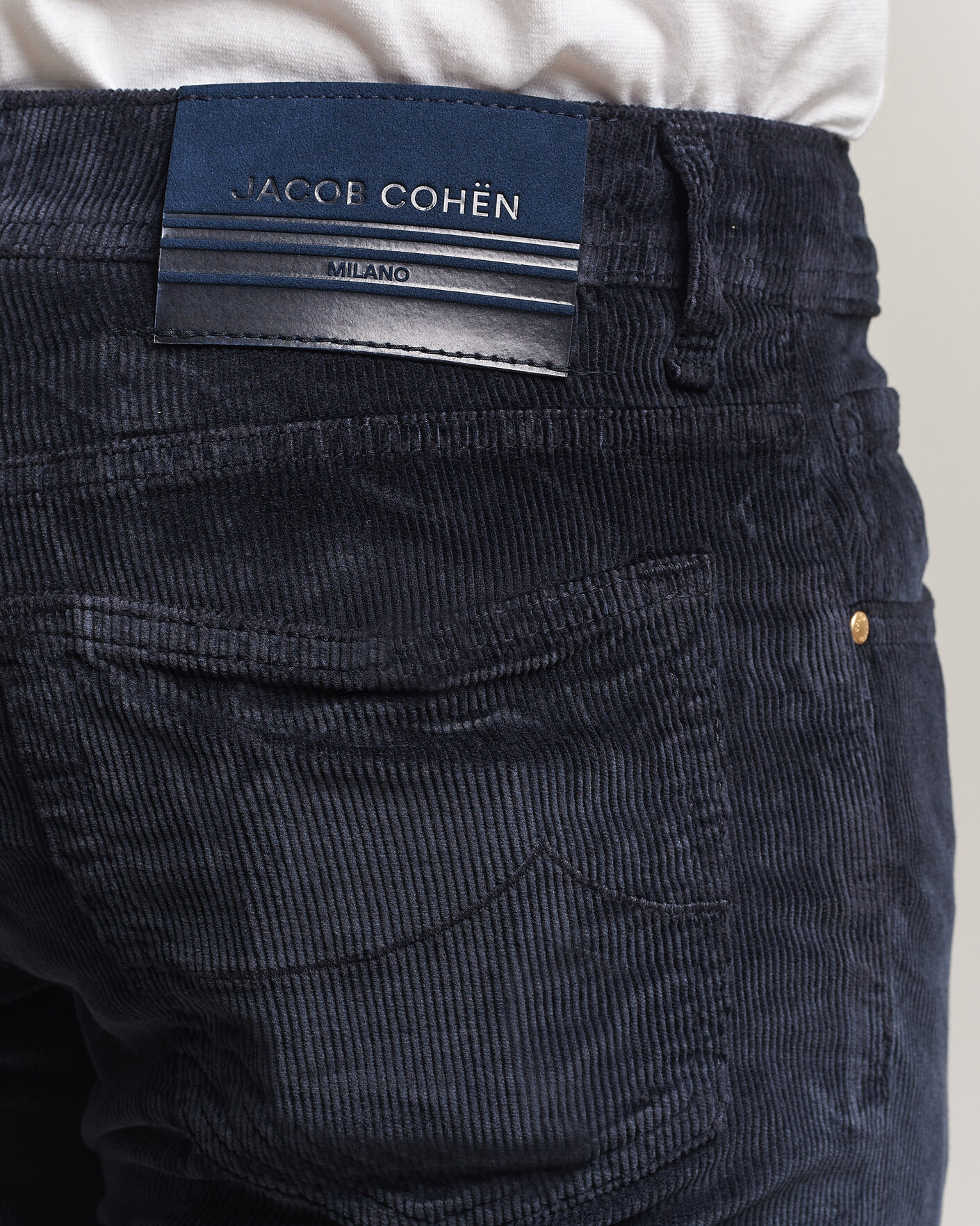 Uomini | Pantaloni | Jacob Cohën | Bard 5-Pocket Medium Corduroy Trousers Navy