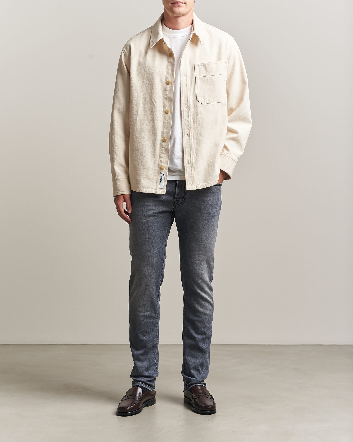 Uomini | Jeans | Jacob Cohën | Bard Slim Fit Stretch Jeans Light Grey