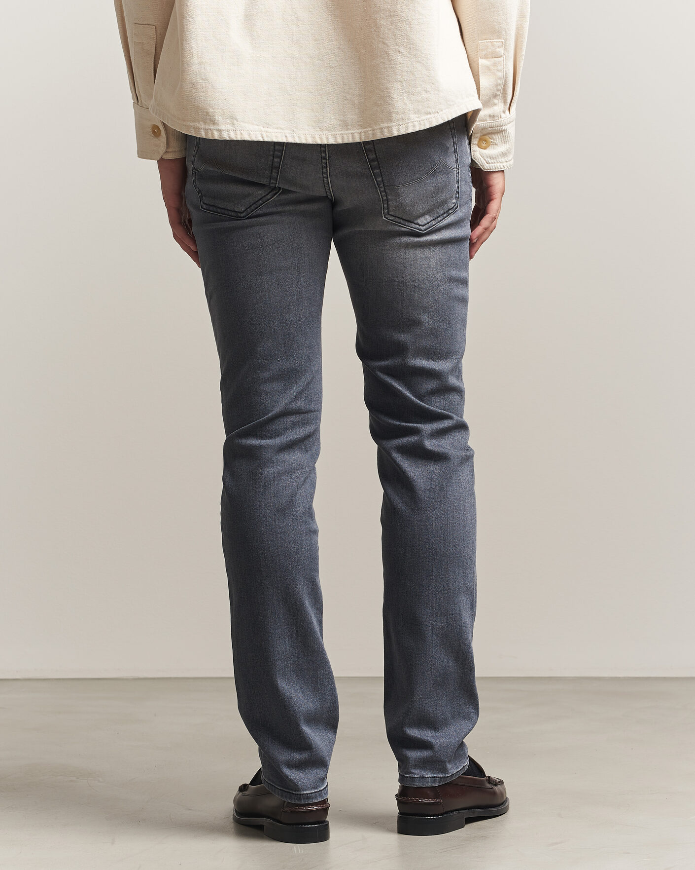 Uomini | Jeans | Jacob Cohën | Bard Slim Fit Stretch Jeans Light Grey