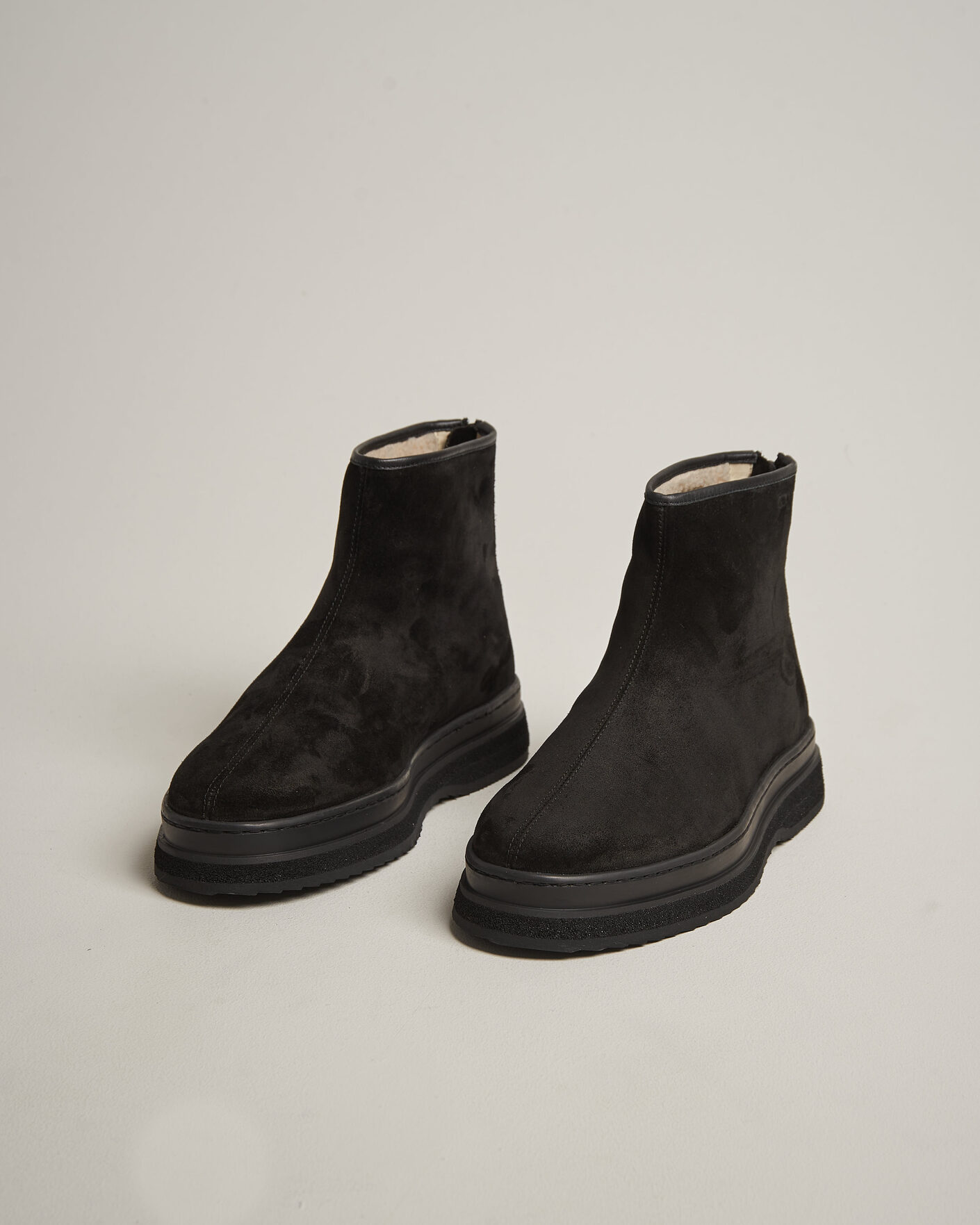 Uomini | Stivali | Gant | Blistown Shearling Suede Curling Boot Black