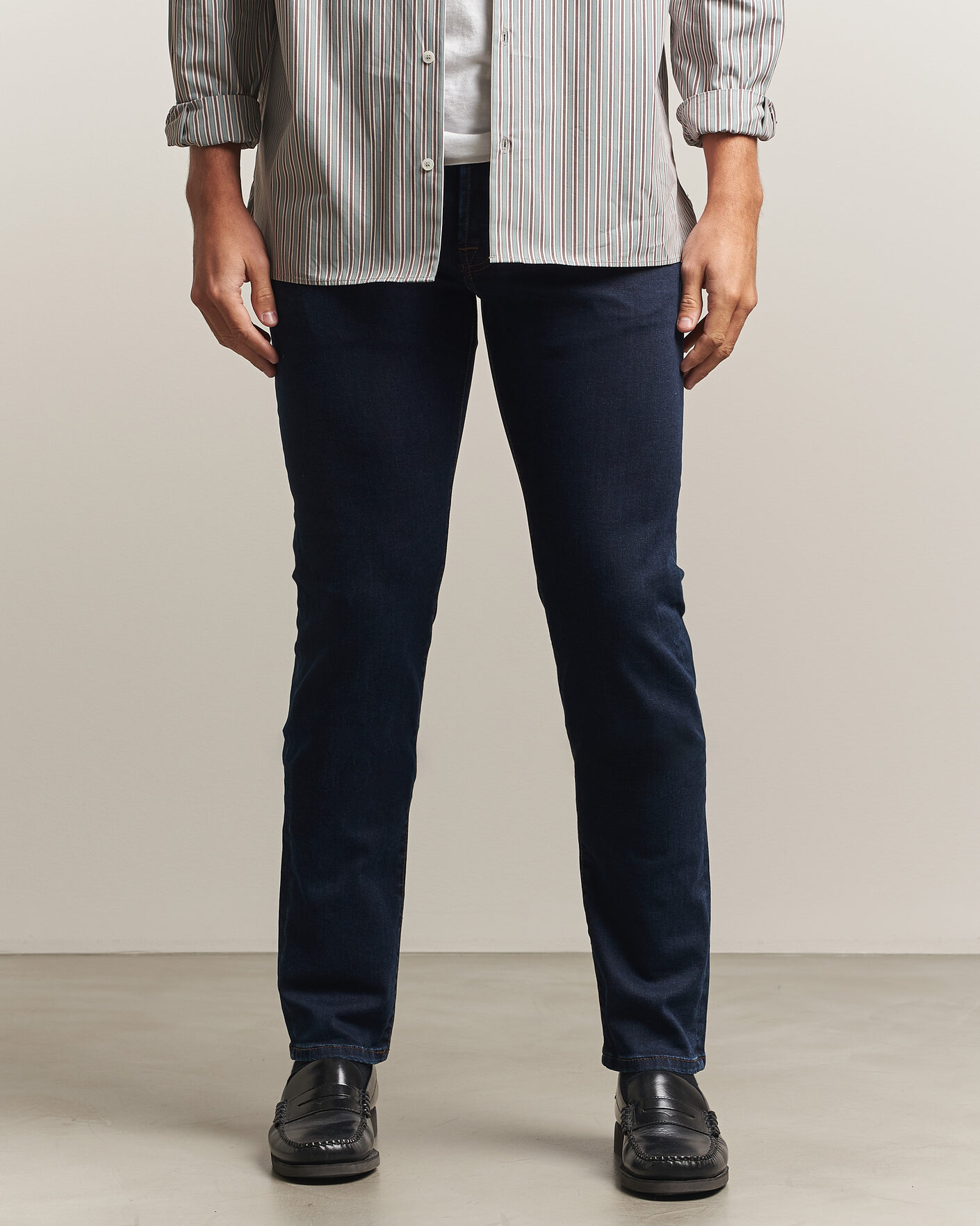 Uomini | Jeans | Jacob Cohën | Nick Slim Fit Rinse Wash Stretch Jeans Dark Blue