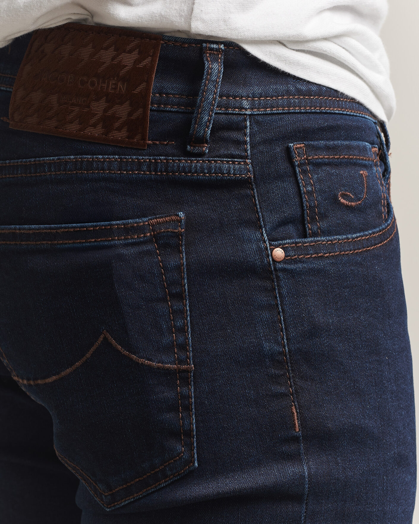Uomini | Jeans | Jacob Cohën | Nick Slim Fit Rinse Wash Stretch Jeans Dark Blue