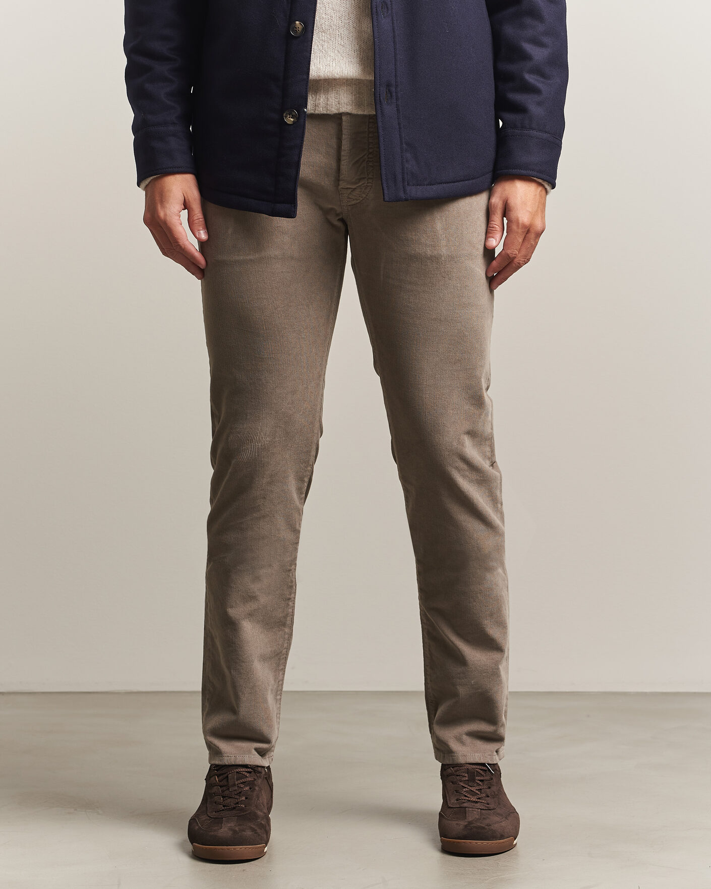 Uomini | Pantaloni | Jacob Cohën | Nick Slim Fit Cotton Trousers Grey