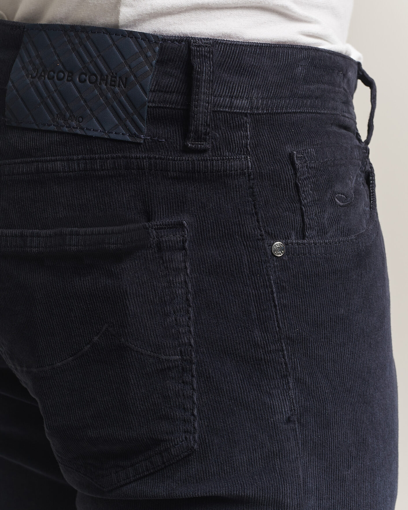 Uomini | Pantaloni | Jacob Cohën | Nick Slim Fit Cotton Trousers Navy