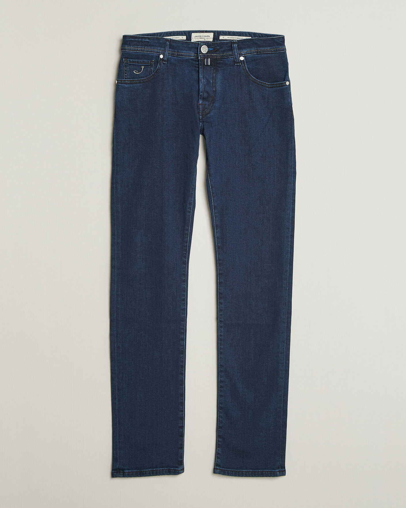 Uomini | Jeans | Jacob Cohën | Nick Slim Fit Washed Stretch Jeans Dark Blue