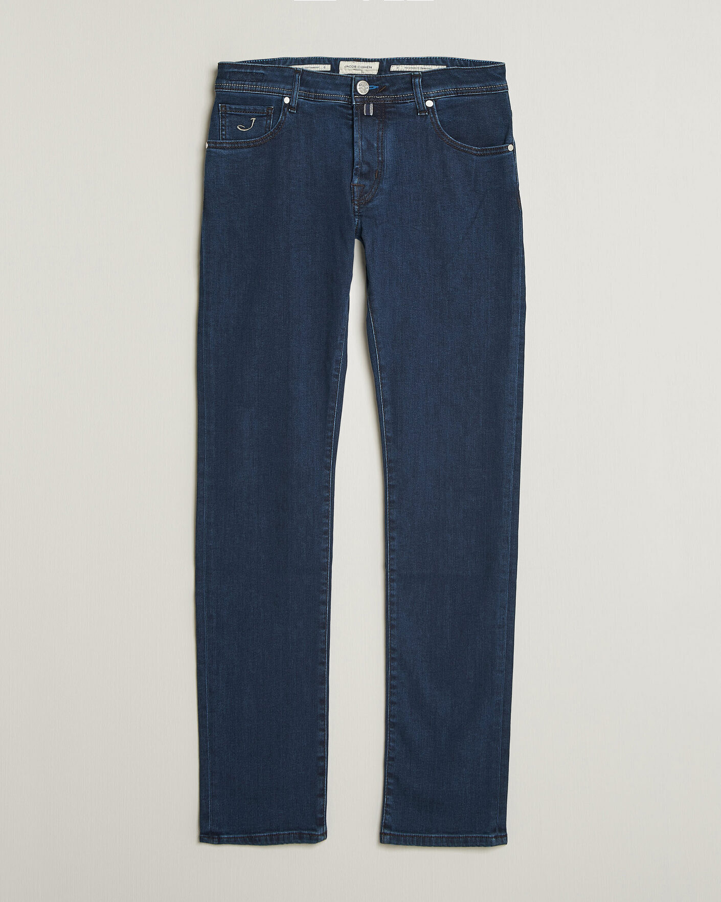 Uomini | Jeans | Jacob Cohën | Nick Slim Fit Washed Stretch Jeans Dark Blue