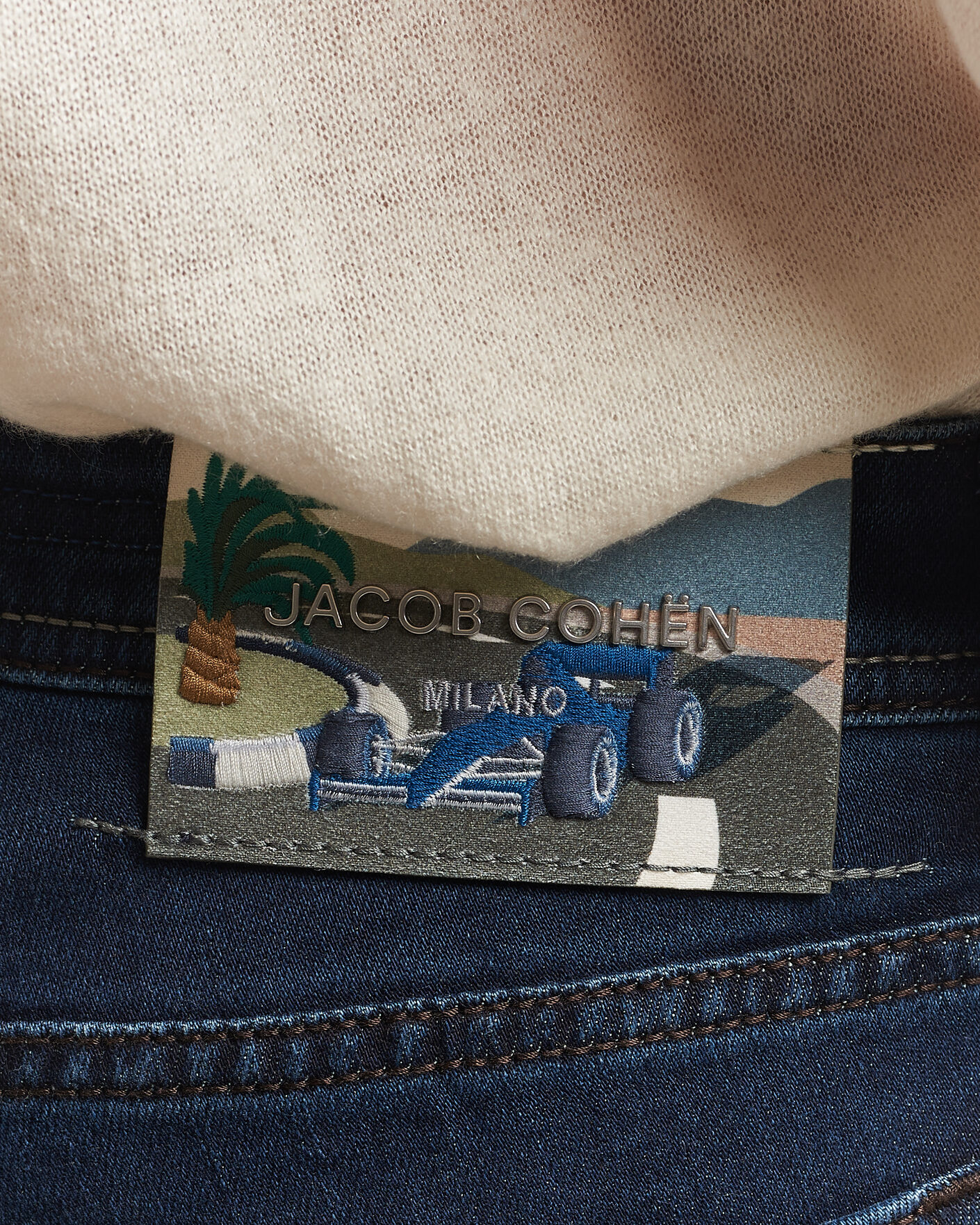 Uomini | Jeans | Jacob Cohën | Nick Slim Fit Washed Stretch Jeans Dark Blue