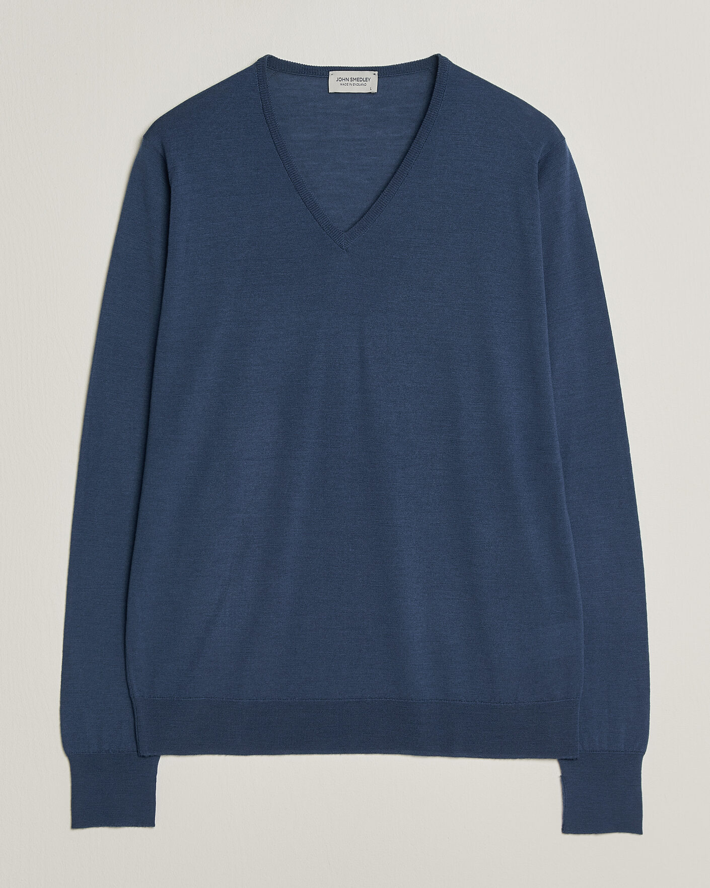 Uomini | Maglieria | John Smedley | Bobby Extra Fine Merino V-Neck Pullover Teal Firth