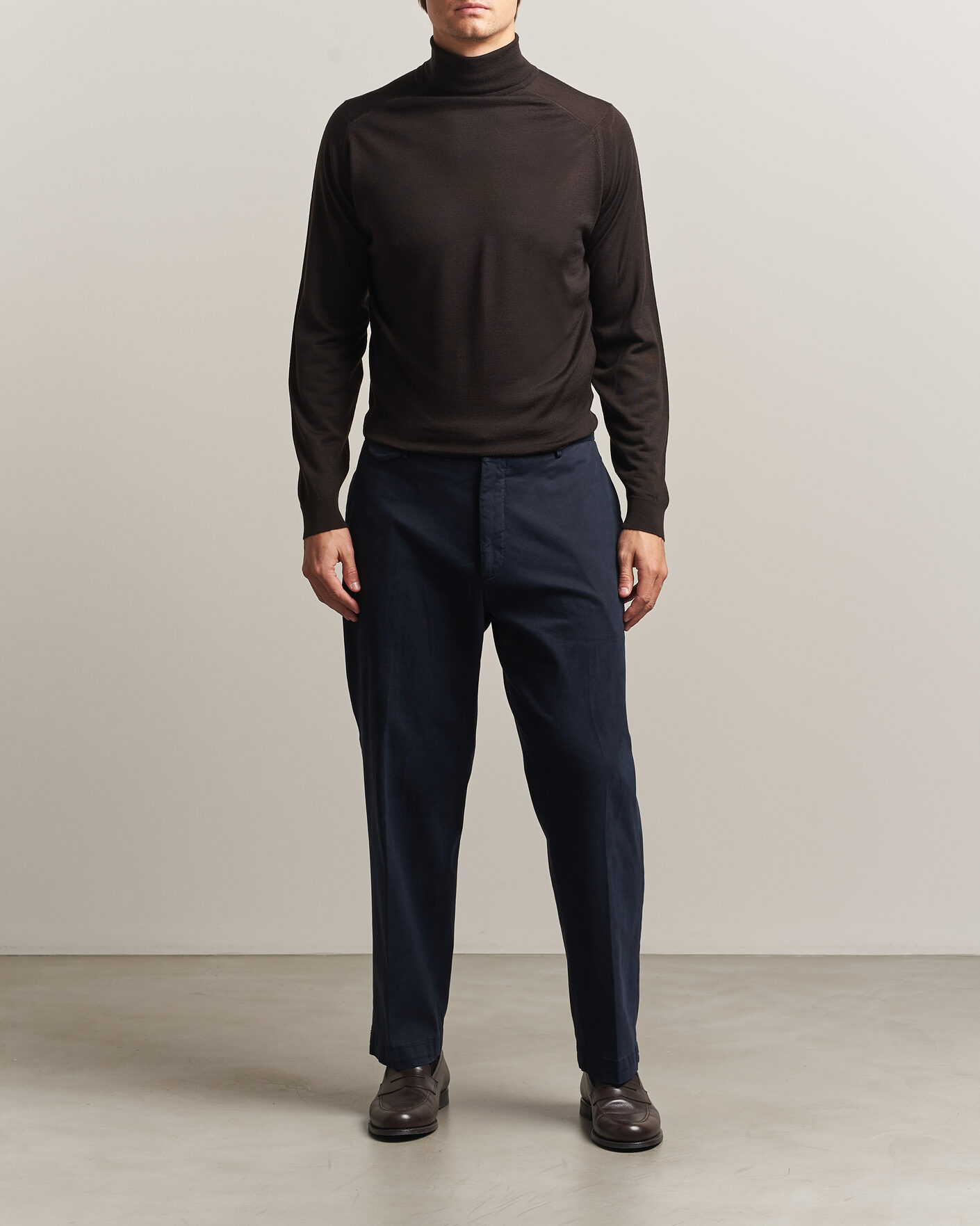 Uomini | Maglieria | John Smedley | Cherwell Extra Fine Merino Rollneck Faulkner Brown