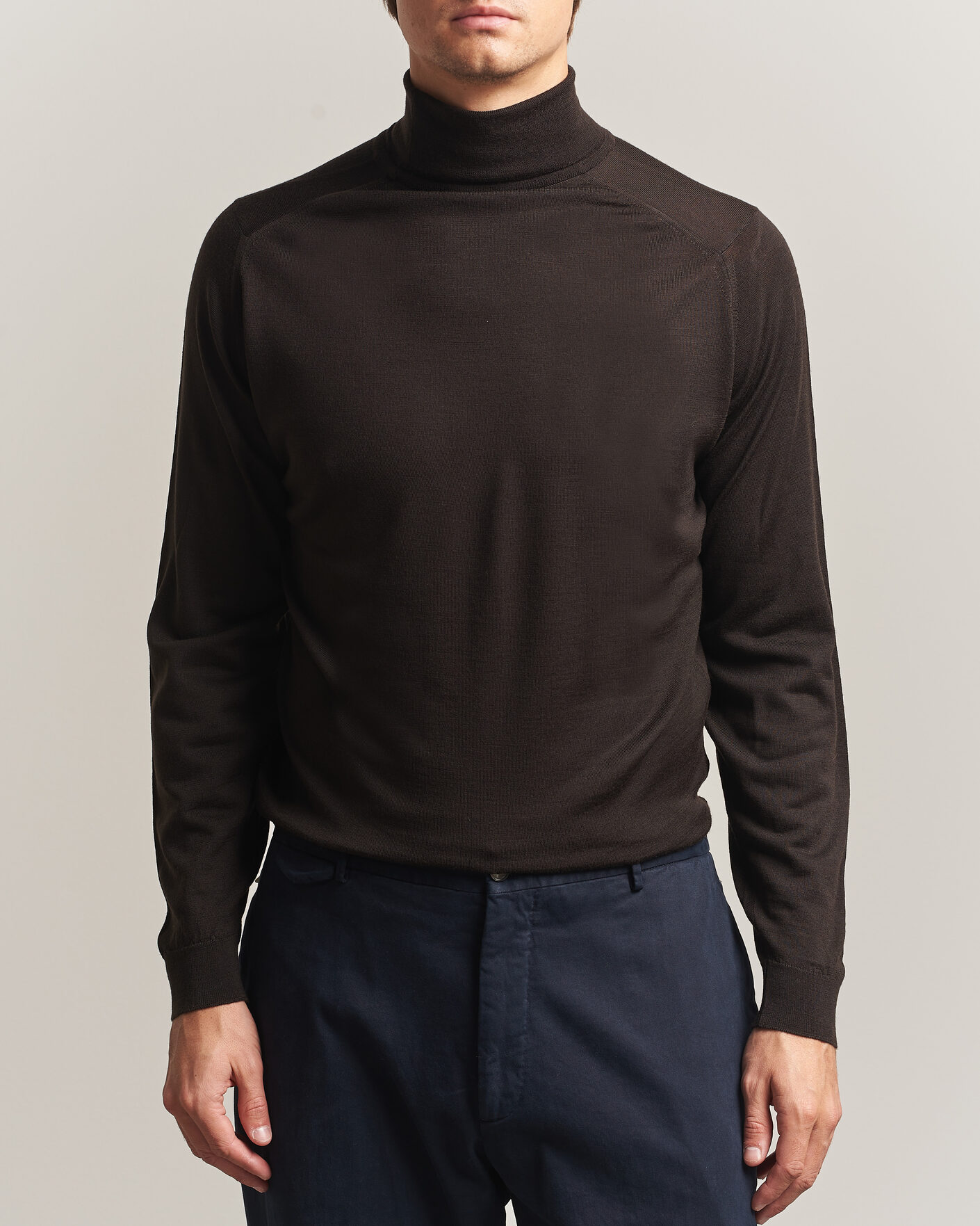 Uomini | Maglieria | John Smedley | Cherwell Extra Fine Merino Rollneck Faulkner Brown