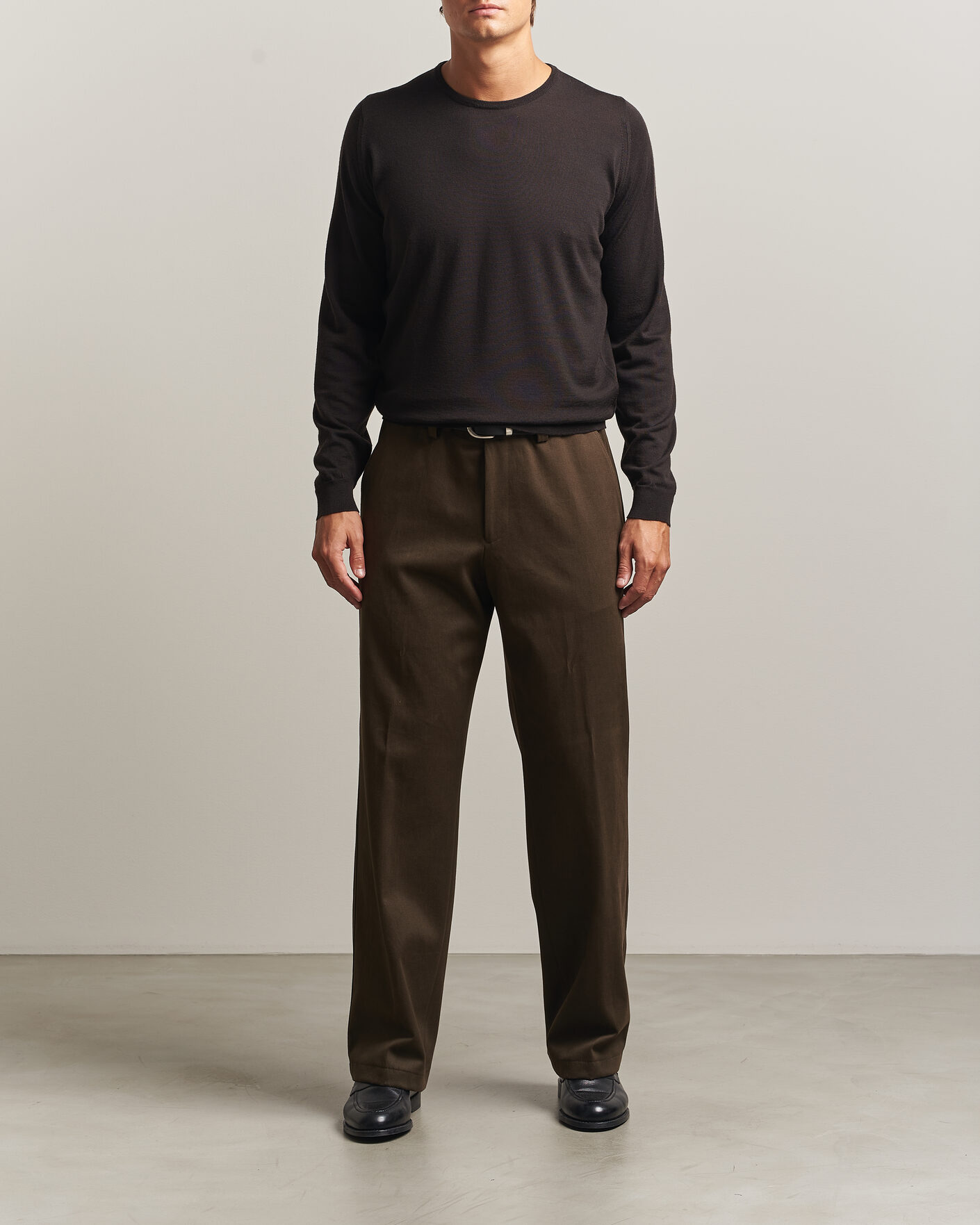 Uomini | Maglieria | John Smedley | Lundy Extra Fine Merino Crew Neck Faulkner Brown