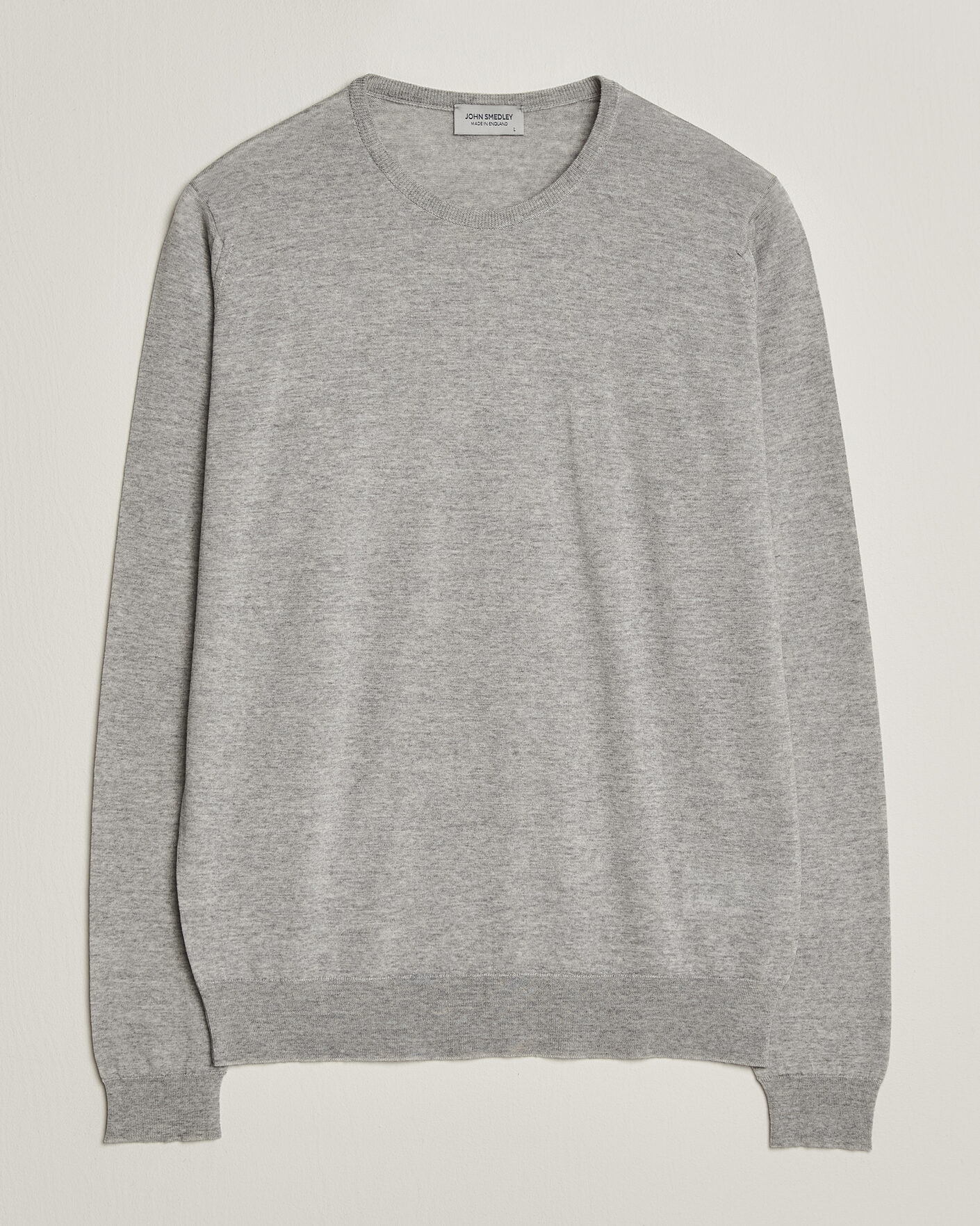 Uomini | Maglieria | John Smedley | Lundy Extra Fine Merino Crew Neck Nimbus Grey