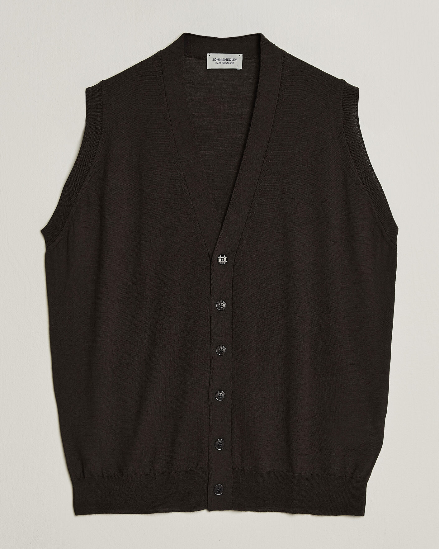 Uomini | Maglieria | John Smedley | Bolton Extra Fine Merino Waistcoat Faulkner Brown