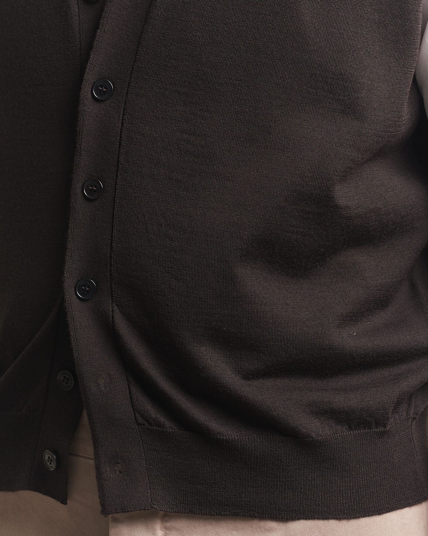 Uomini | Maglieria | John Smedley | Bolton Extra Fine Merino Waistcoat Faulkner Brown