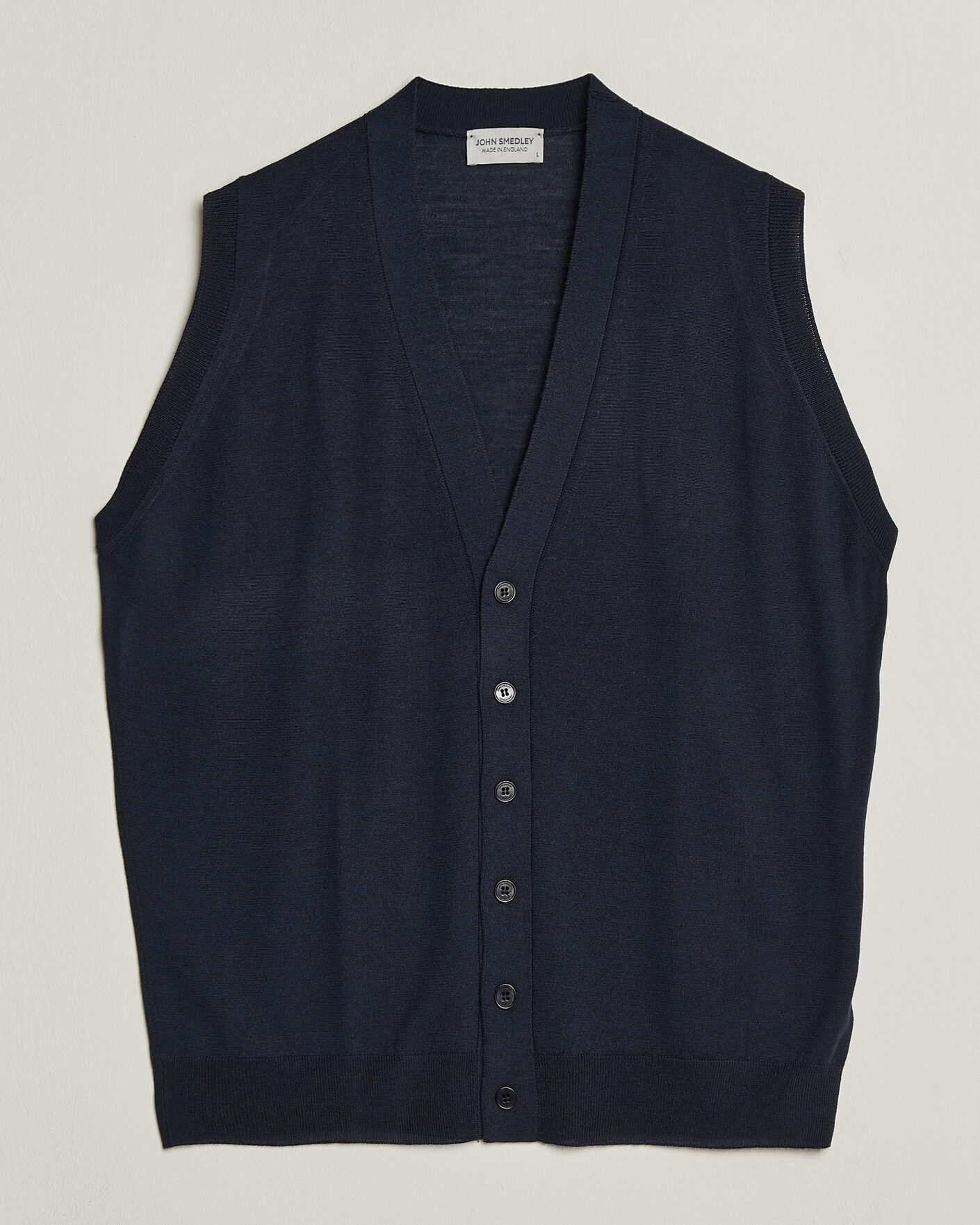 Uomini | Maglieria | John Smedley | Bolton Extra Fine Merino Waistcoat Midnight
