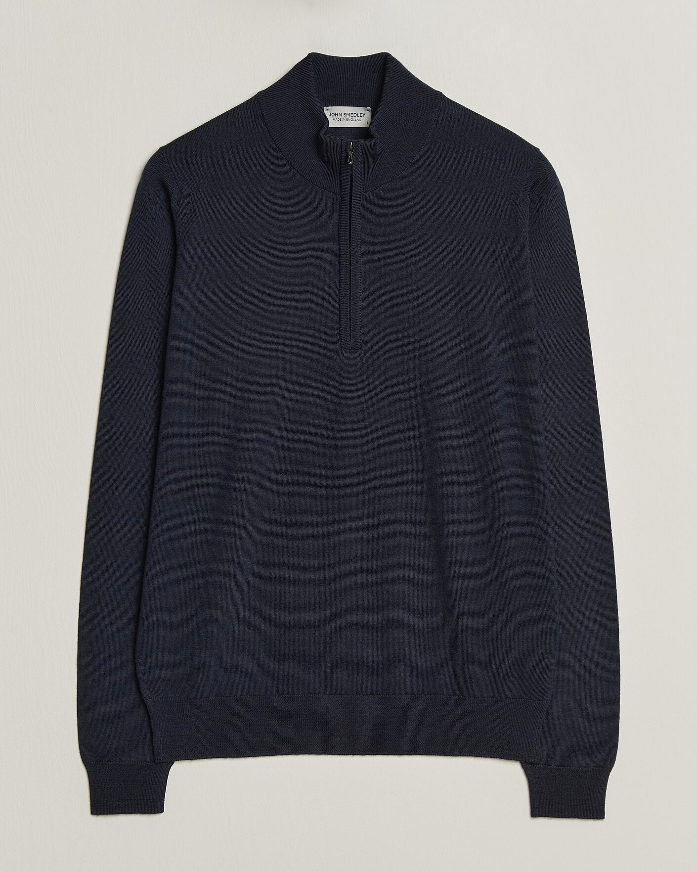 Uomini | Maglieria | John Smedley | Tapton Extra Fine Merino Half Zip Midnight