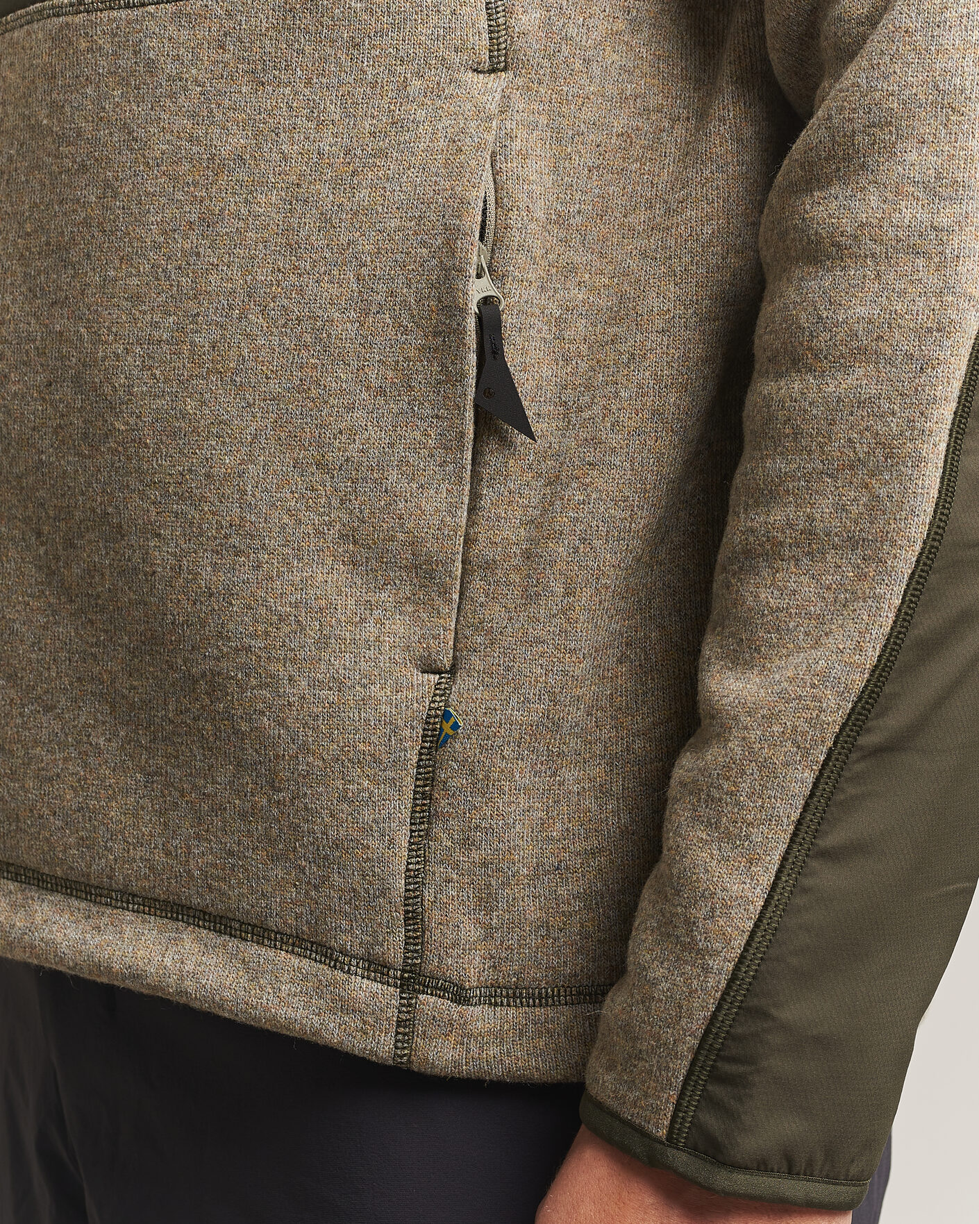 Uomini | Maglieria | Klättermusen | Balderus Wool Fleece Hood Jacket Rosin Green