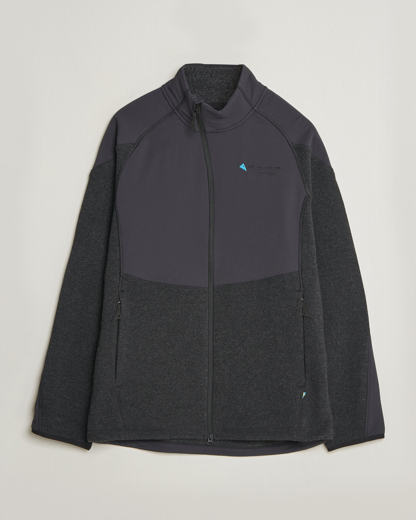 Uomini | Maglieria | Klättermusen | Balderus Wool Fleece Hood Jacket Black