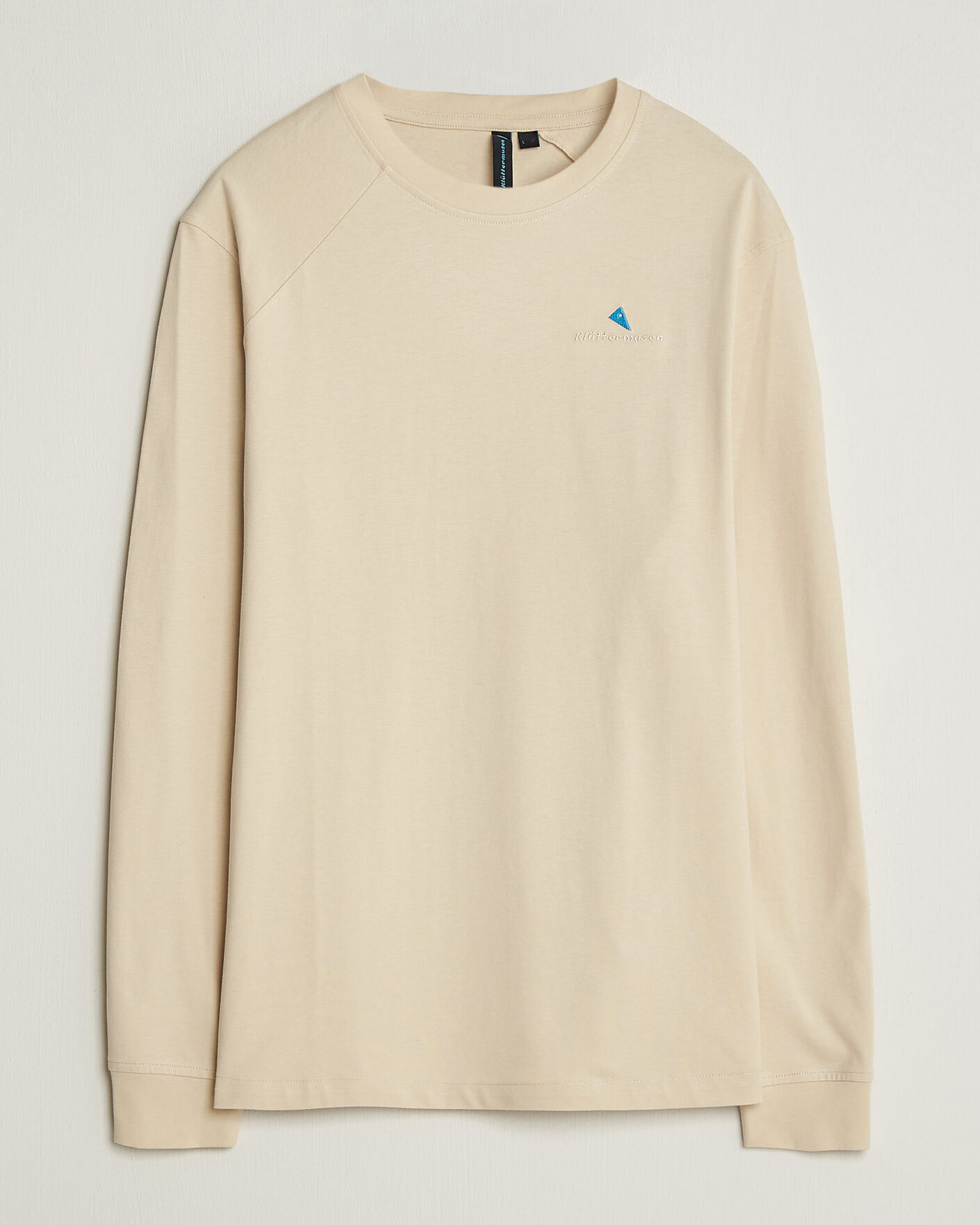Uomini | T-shirt | Klättermusen | Root Long Sleeve Logo T-Shirt Clay