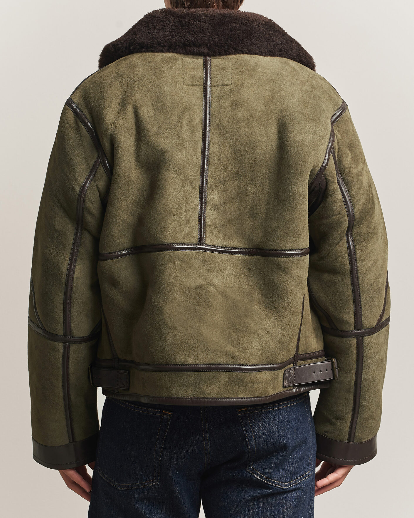 Uomini | Giacche | Polo Ralph Lauren | Suede Leather Flight Jacket Myrtle Green