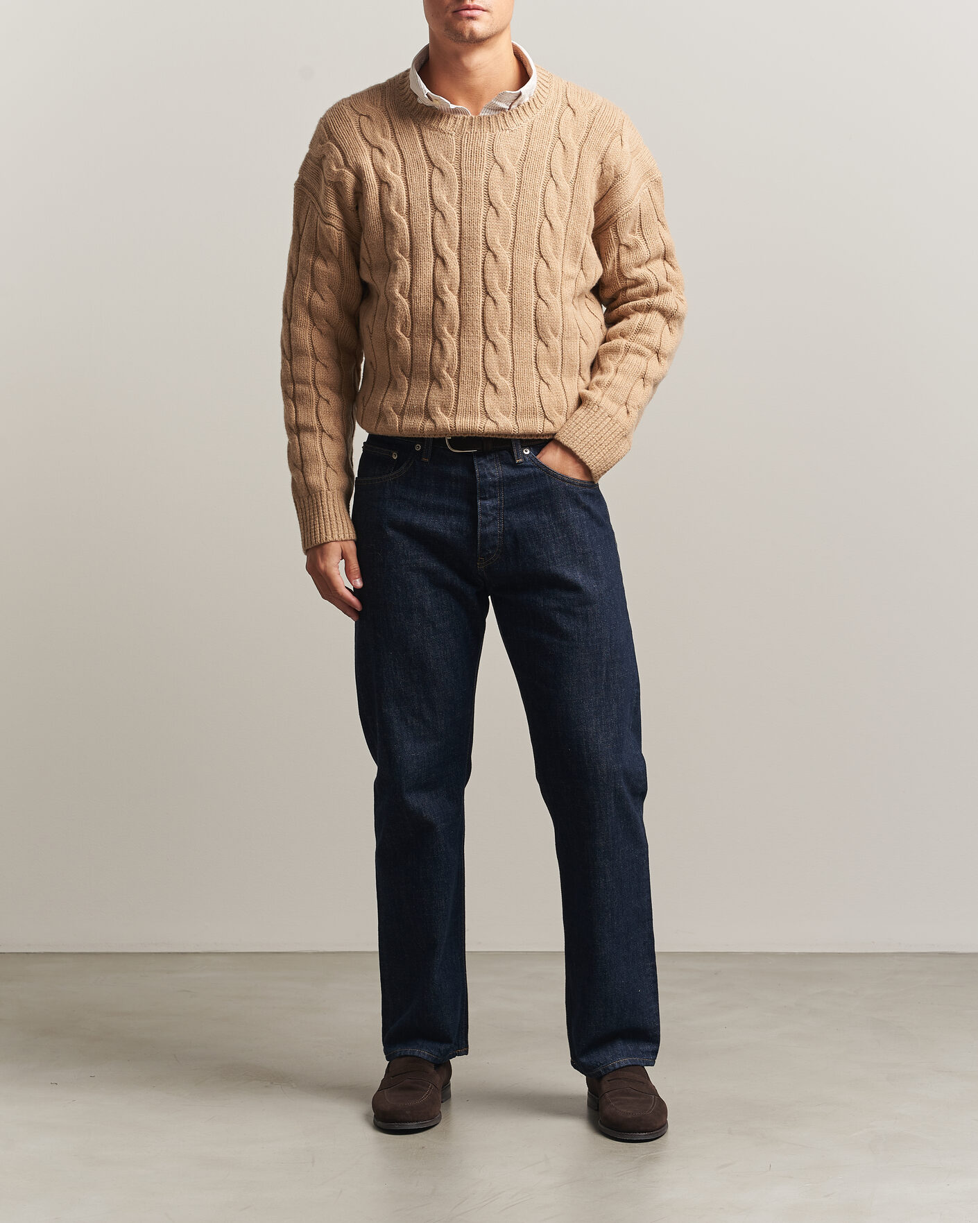 Uomini | Maglieria | Polo Ralph Lauren | Exploded Cabel Sweater Camel Melange