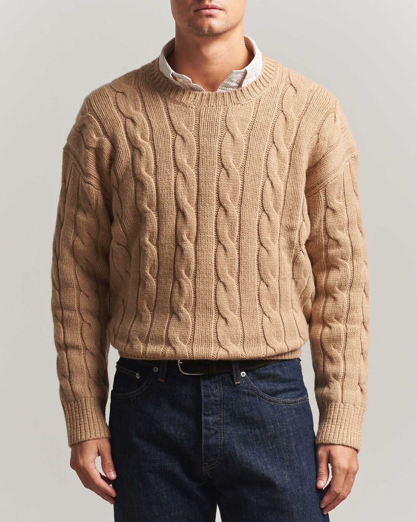 Uomini | Maglieria | Polo Ralph Lauren | Exploded Cabel Sweater Camel Melange