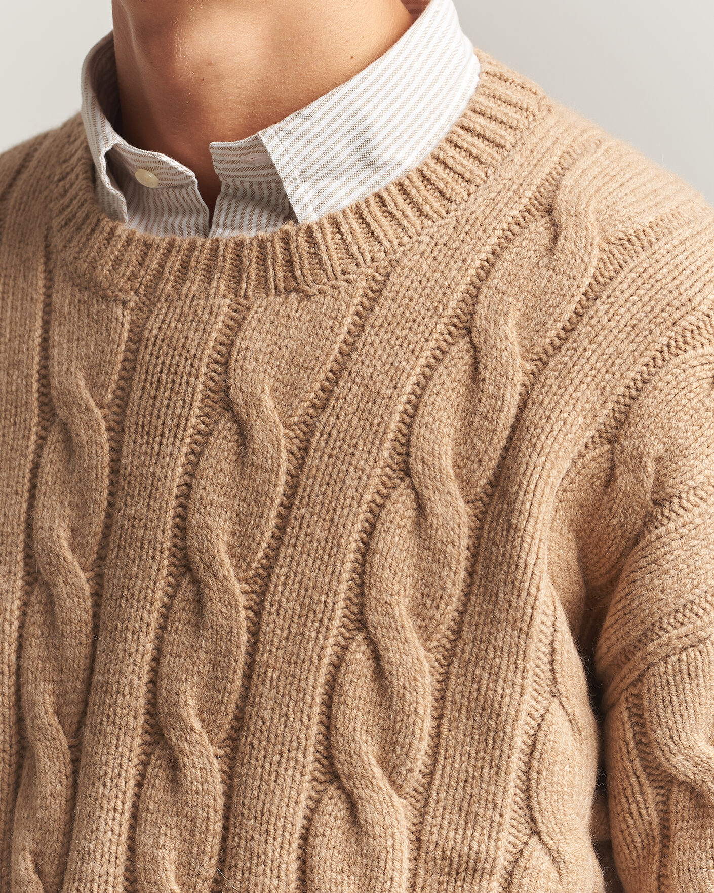 Uomini | Maglieria | Polo Ralph Lauren | Exploded Cabel Sweater Camel Melange