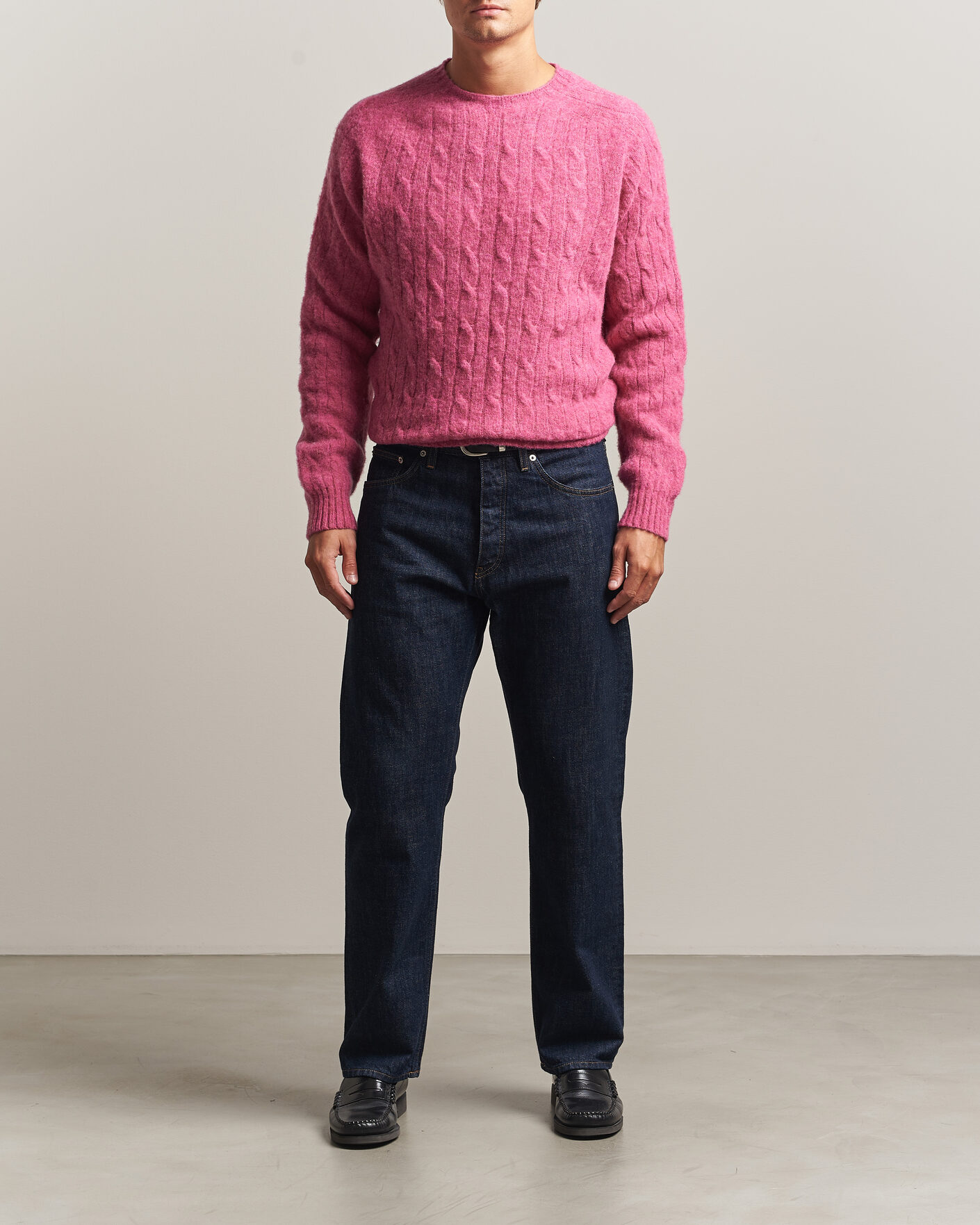 Uomini | Maglieria | Polo Ralph Lauren | Shaggy Cable Merino Pullover Thulian Pink Heather