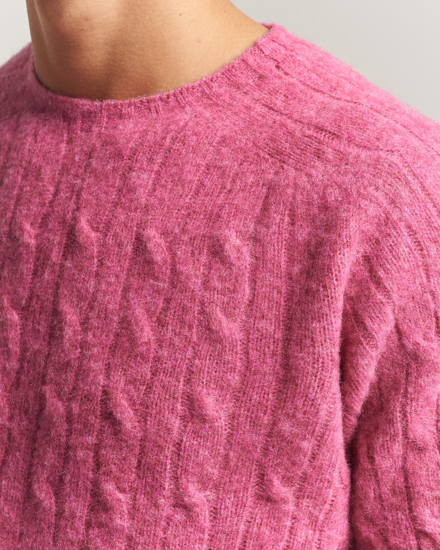 Uomini | Maglieria | Polo Ralph Lauren | Shaggy Cable Merino Pullover Thulian Pink Heather